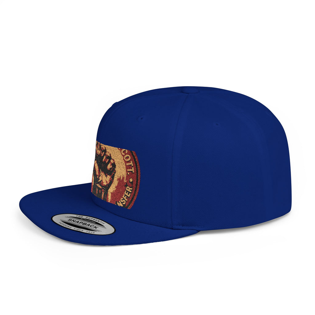 Raised Fist Snapback Hat – Vintage Protest Emblem Flat Bill Cap