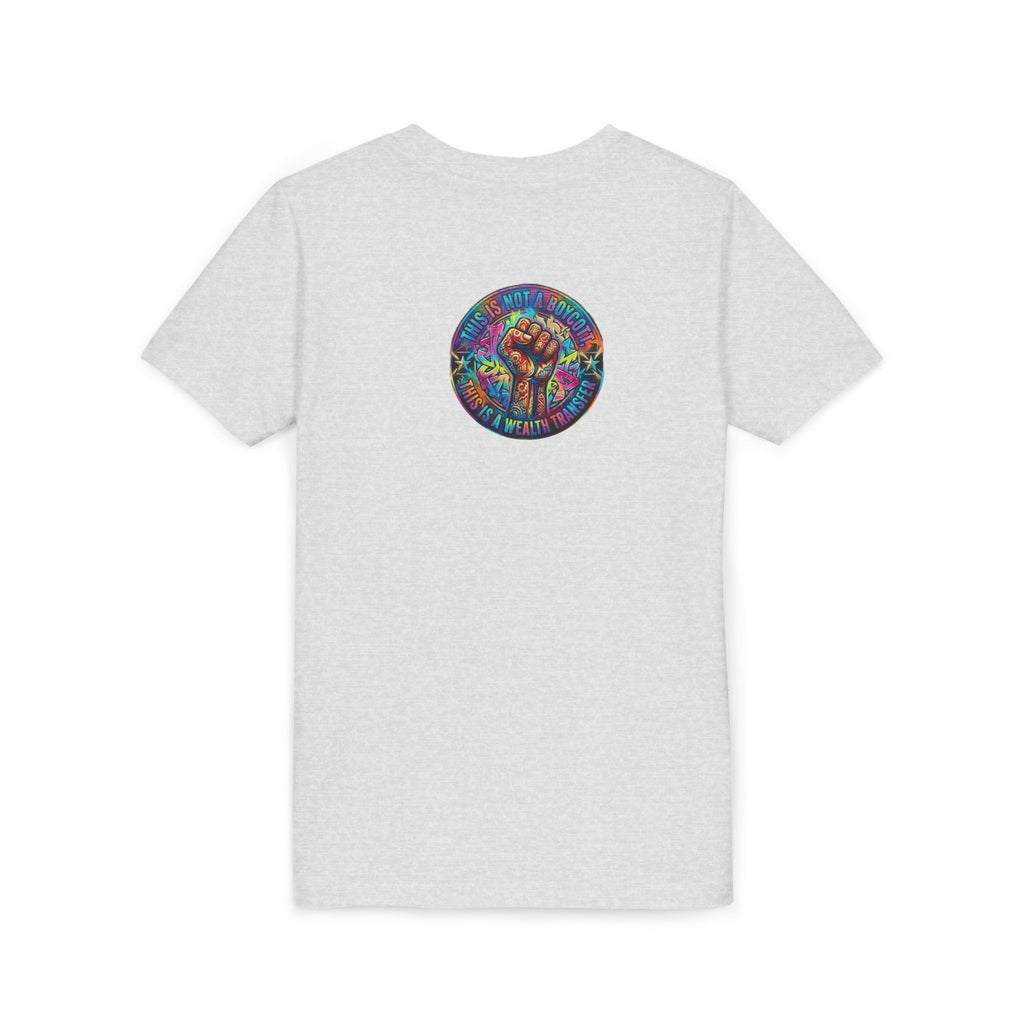 Retro Pixel Explosion Youth Tee — Smiling Avatar, Hearts, Gems & Controllers