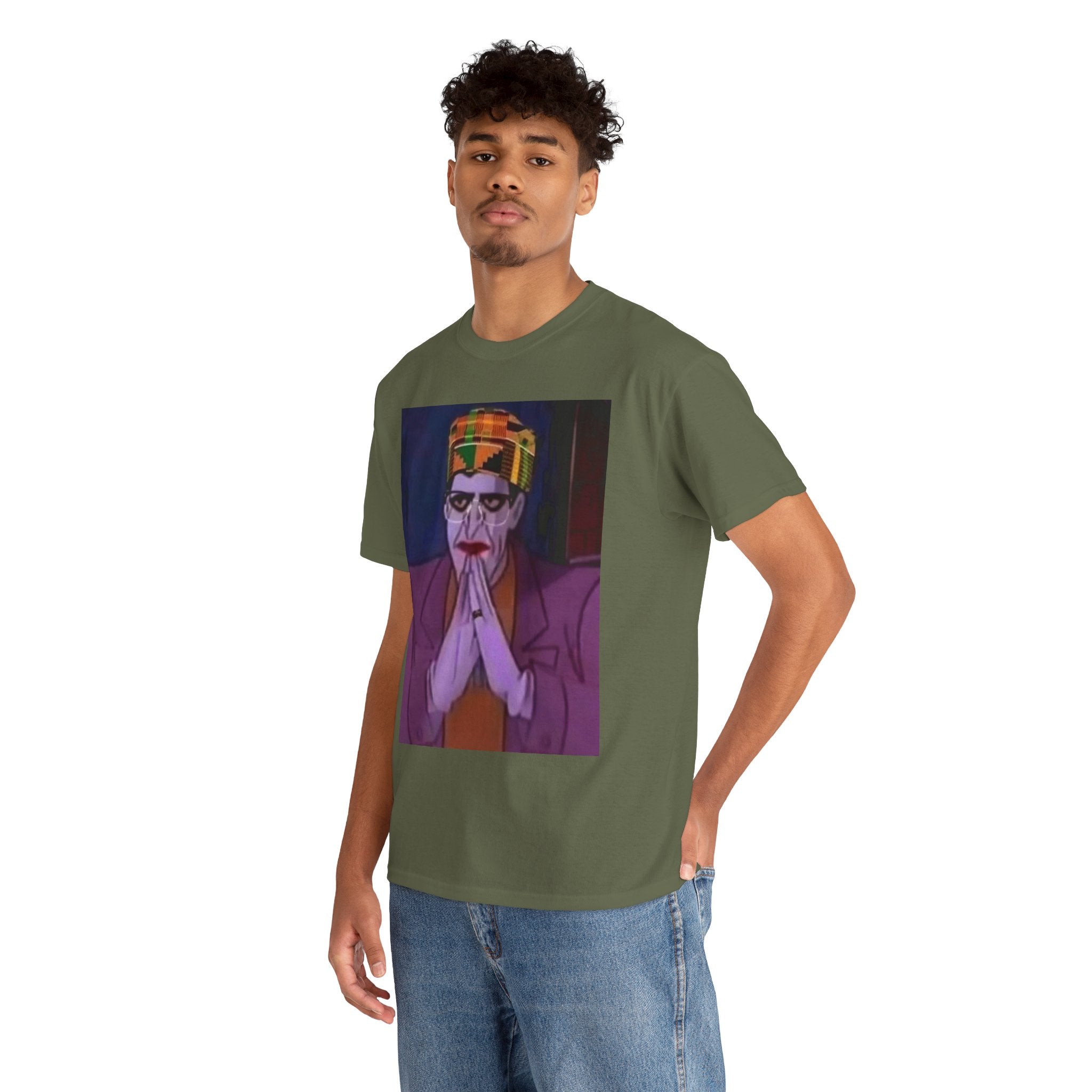 Graphic Tee — Vintage Afrocentric Joker Portrait & Psychedelic Raised Fist Art