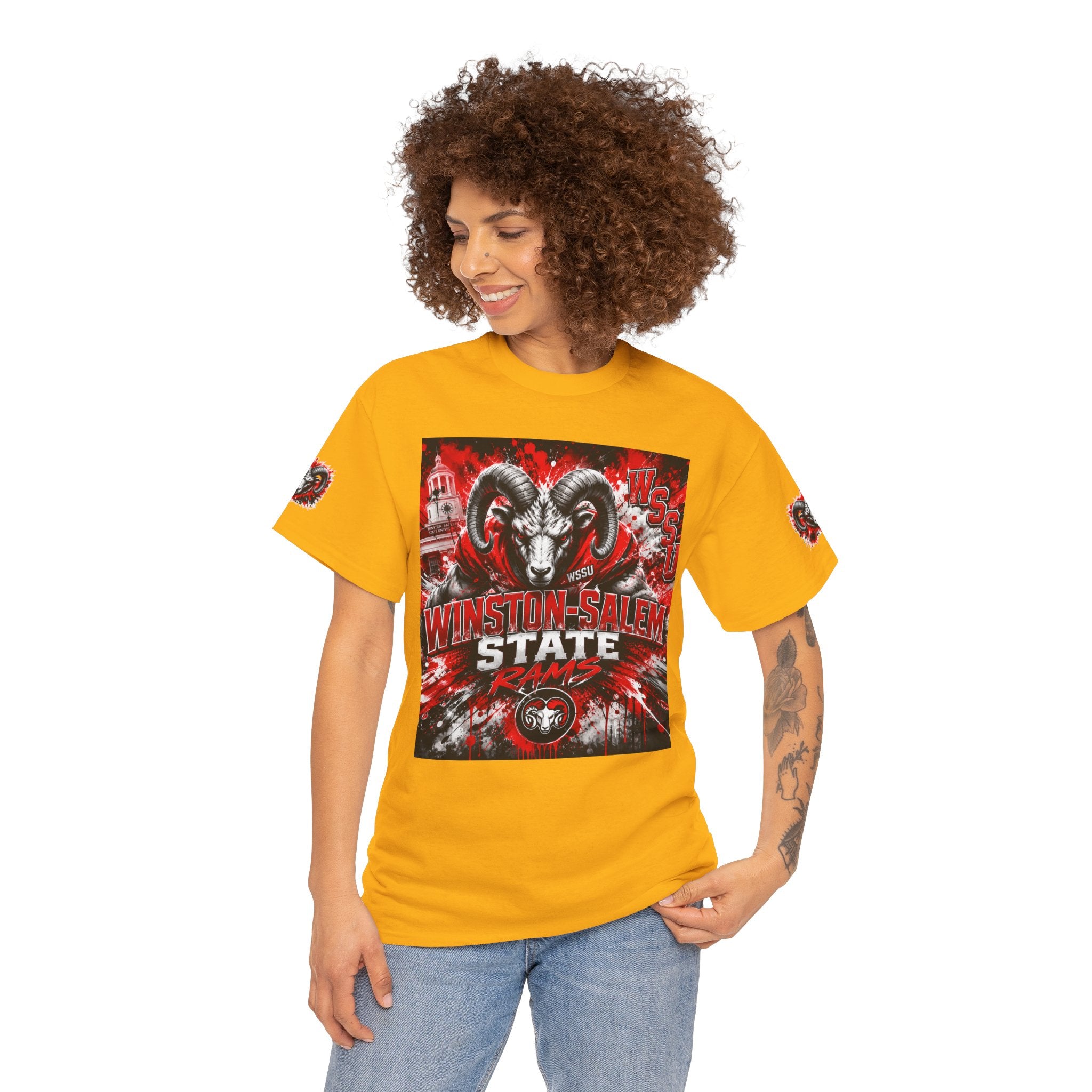 Winston‑Salem State Rams Ram Head Tee — Bold College Spirit T‑Shirt