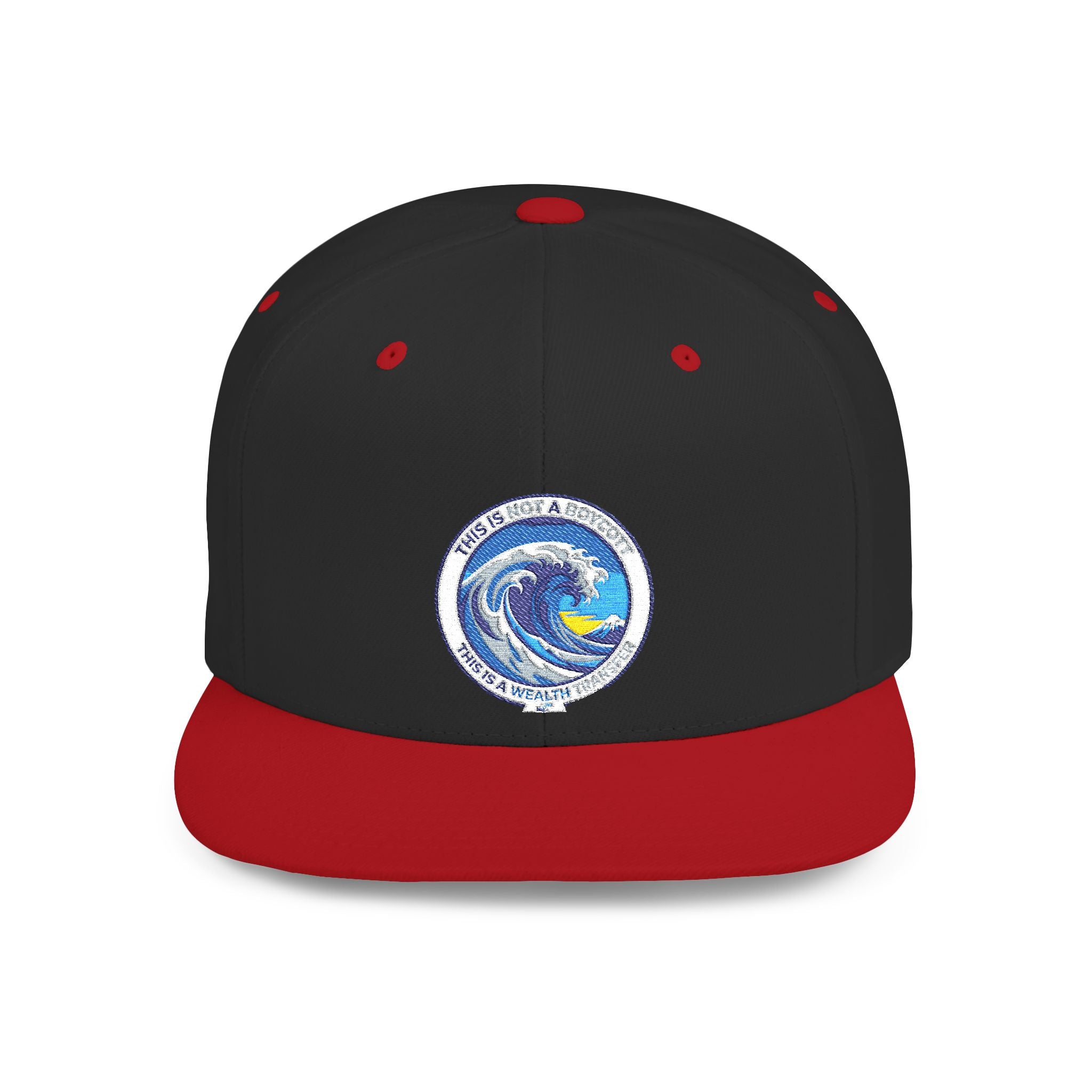 Copy of Reggae Vibes Flat Bill Snapback Hat — Colorful Rasta Music Patch
