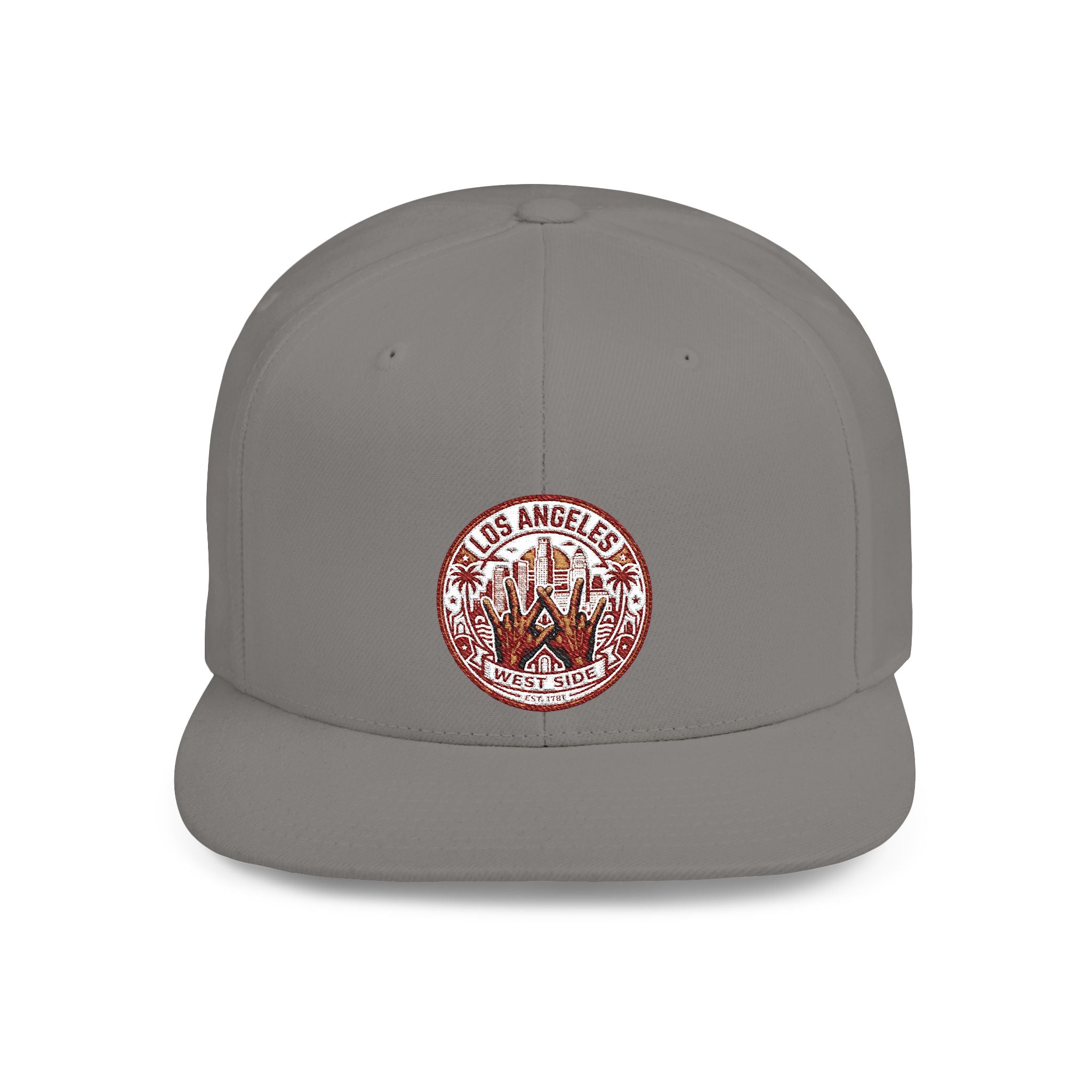 Wildflower Crown Snapback Hat — 'Little Dreamer' Floral Embroidered Flat Bill