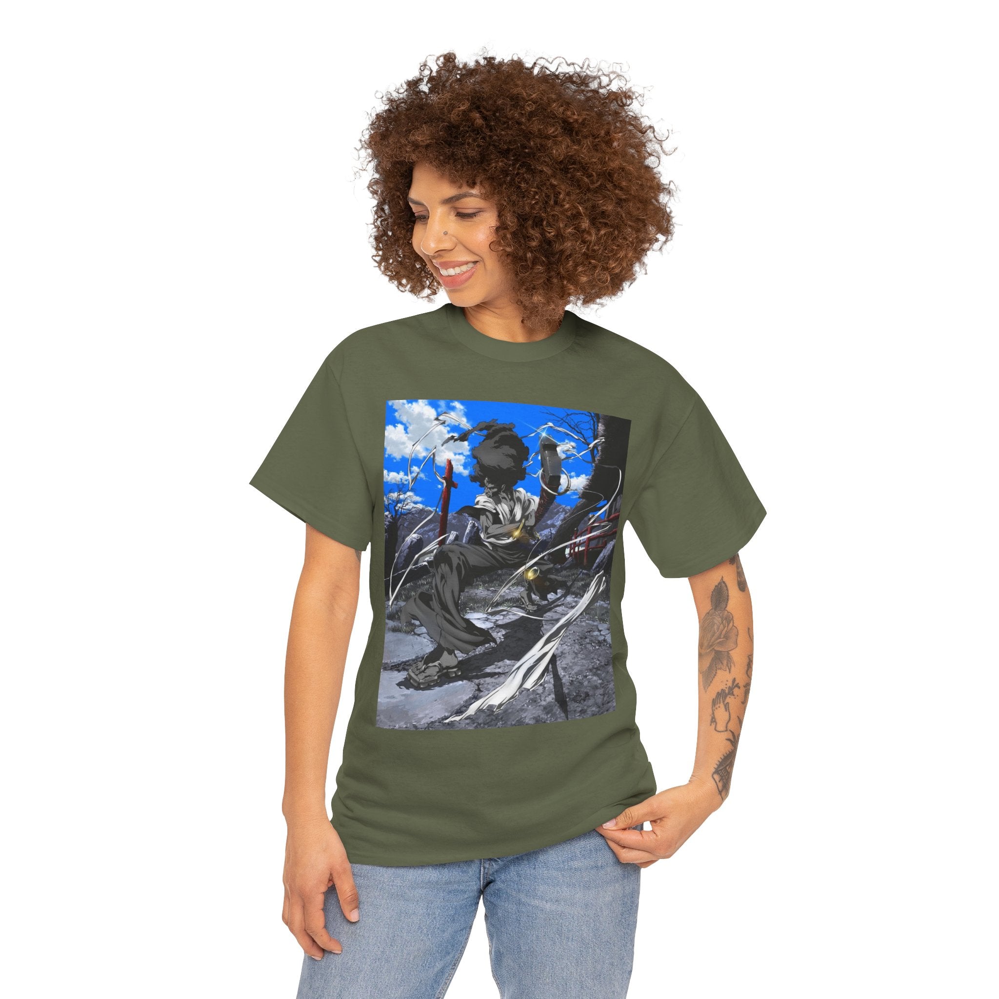 Afro Samurai Graphic Tee — Anime Streetwear T‑Shirt