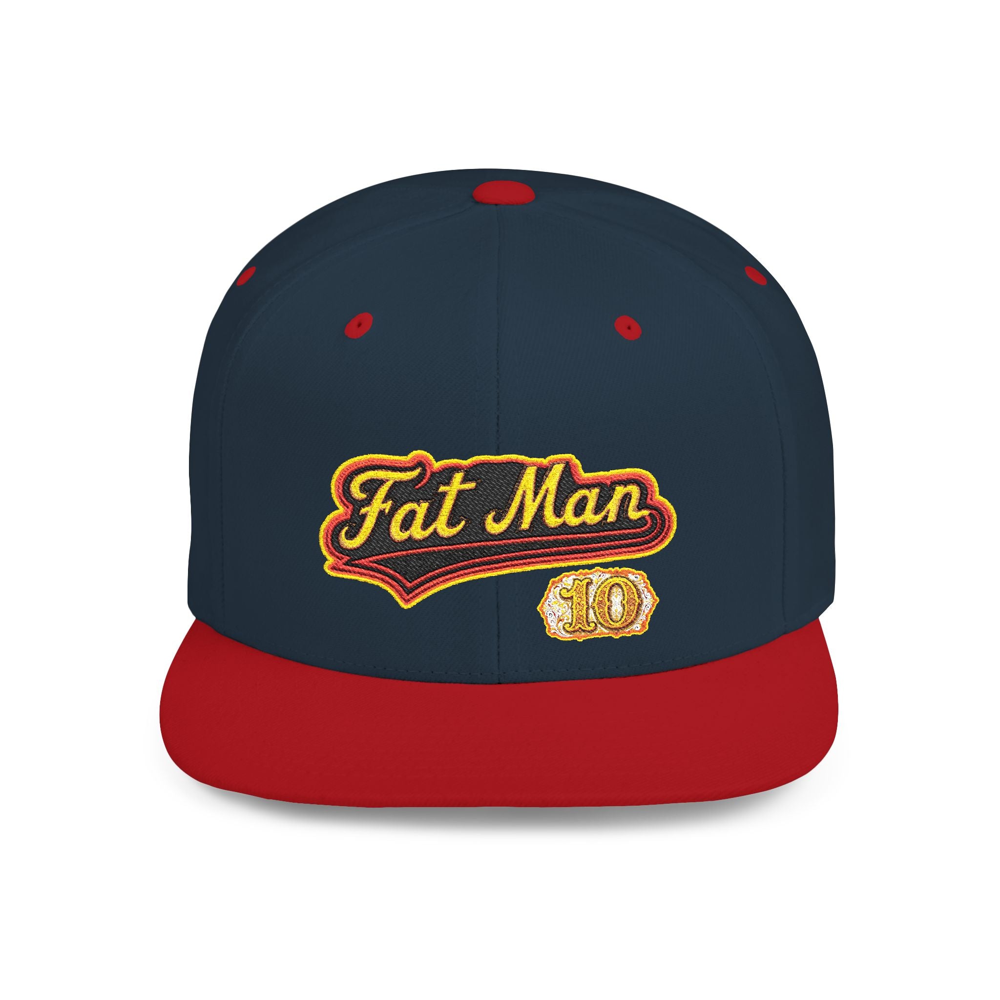 Snapback Hat — Embroidered “Fat Man” Vintage Script Cap
