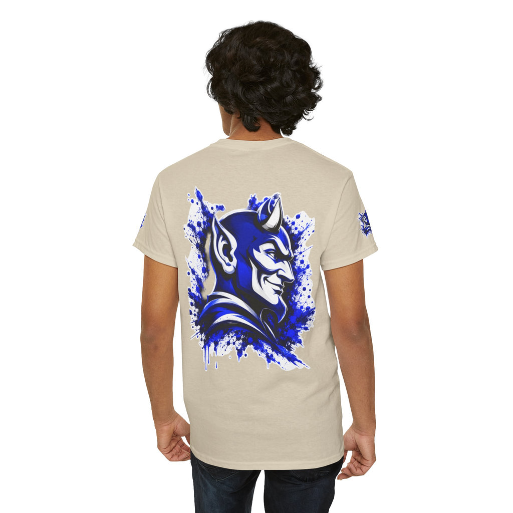 Duke Blue Devils Graphic Tee — Splatter Devil Logo T‑Shirt