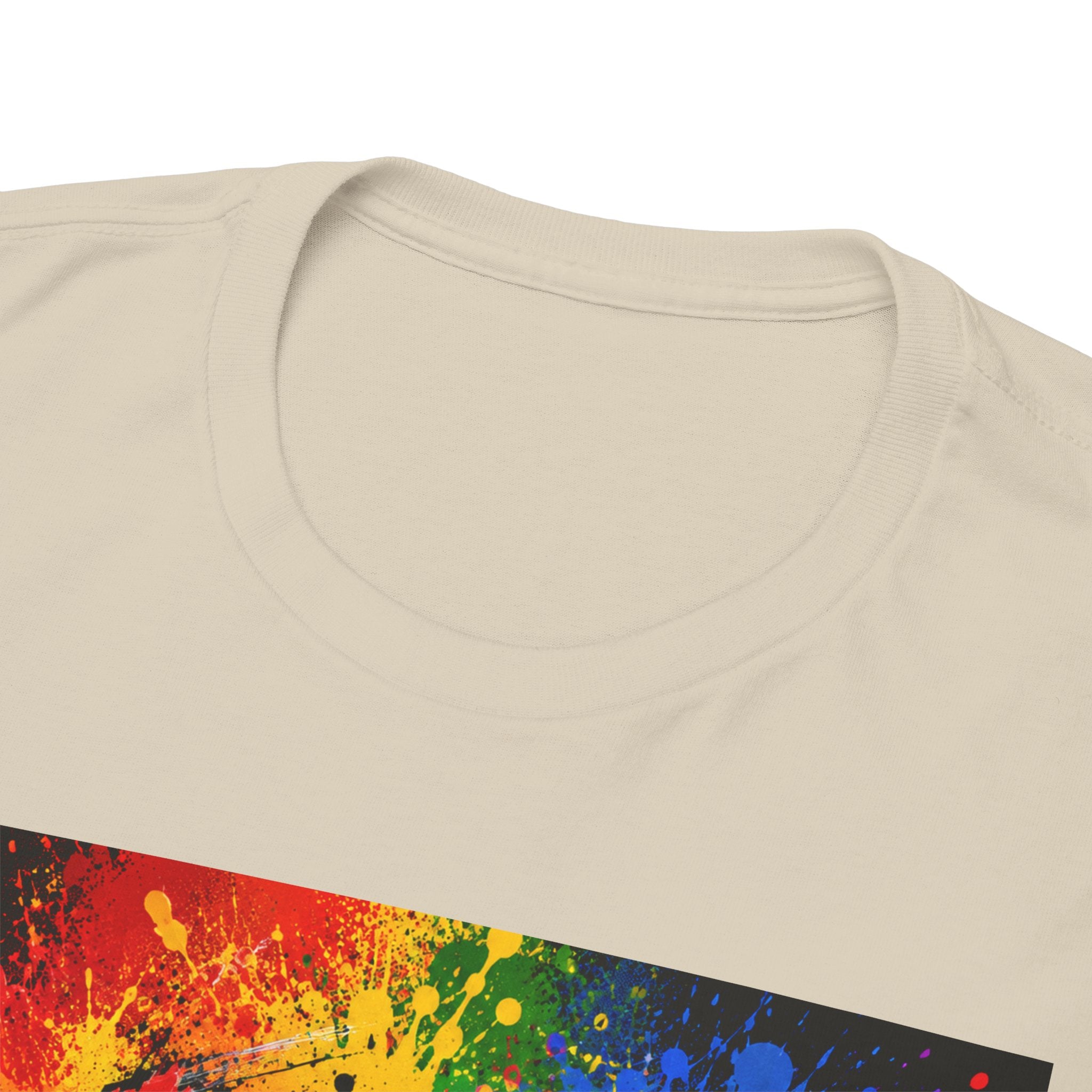 Wealth Transfer T-Shirt — Rainbow Graffiti Design (Back Fist Emblem)