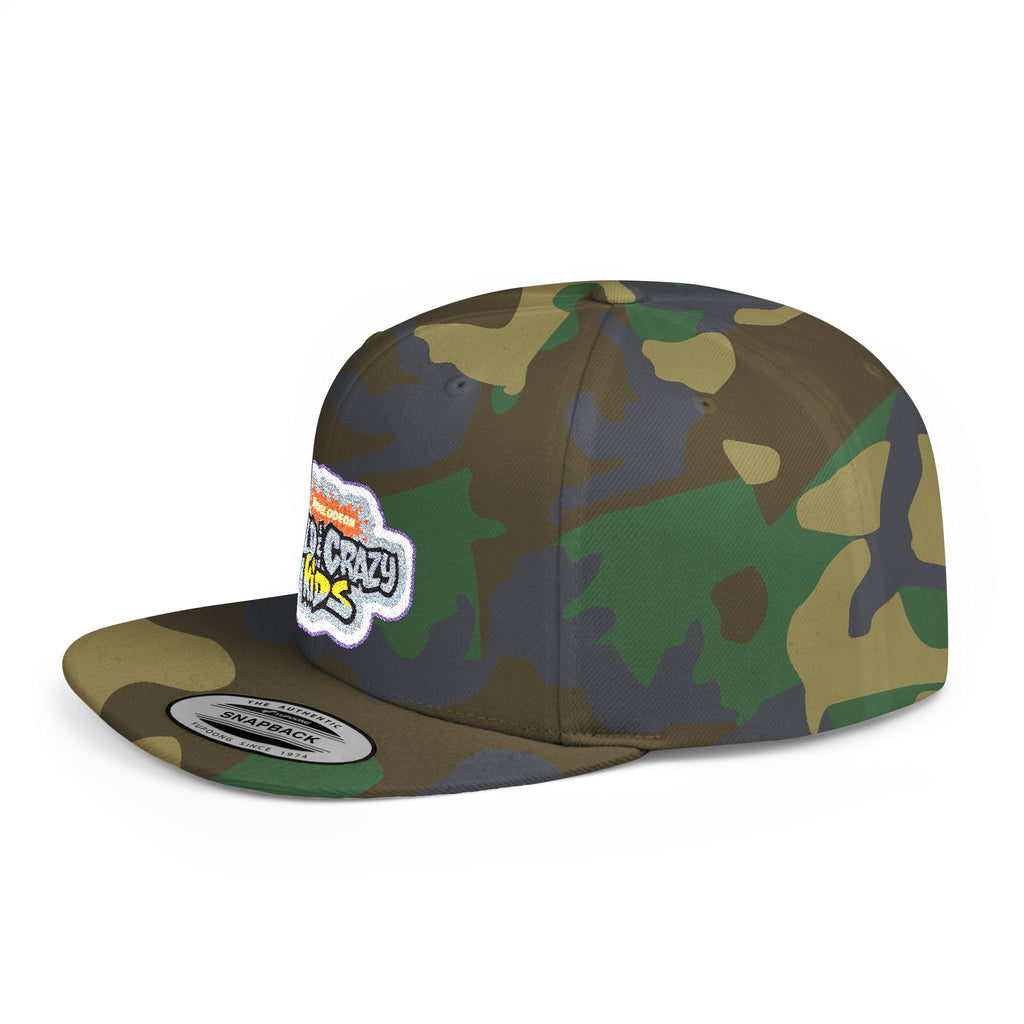 Flat Bill Snapback Hat — 'Neighborhood Vibes' Embroidered Patch Cap