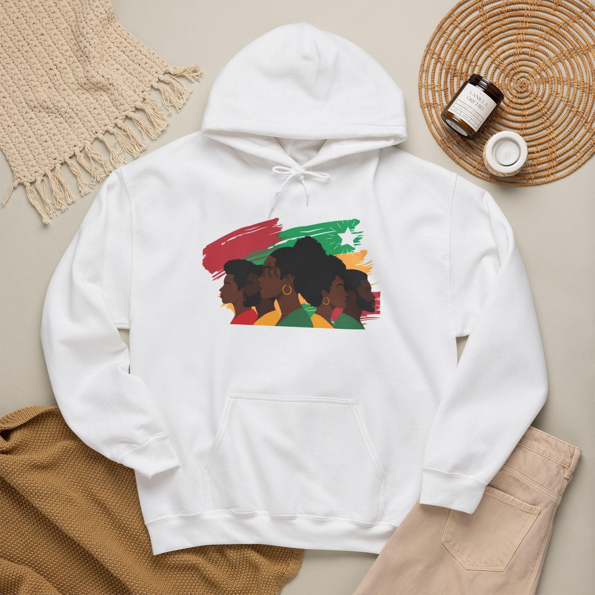 Black Unity Hoodie — Pan-African Portraits with "This Is Not A Boycott, This Is A Wealth Transfer" Back Print