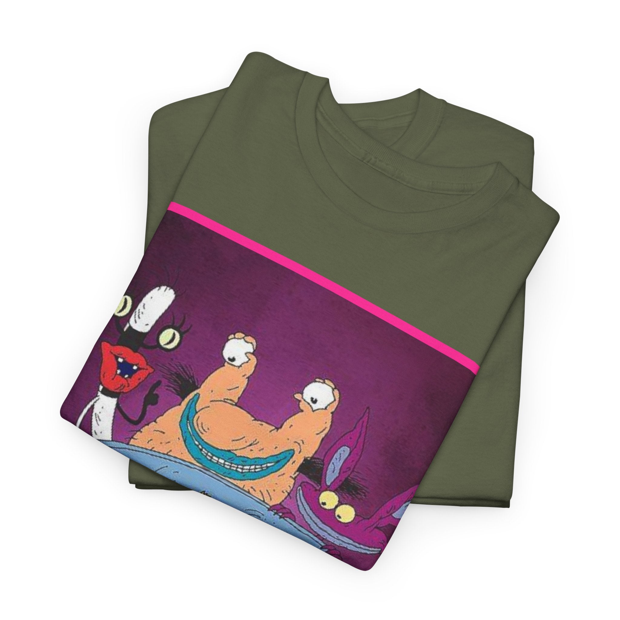 Real Monsters Vintage Cartoon T-Shirt — Nickelodeon Rugrats Crew Tee