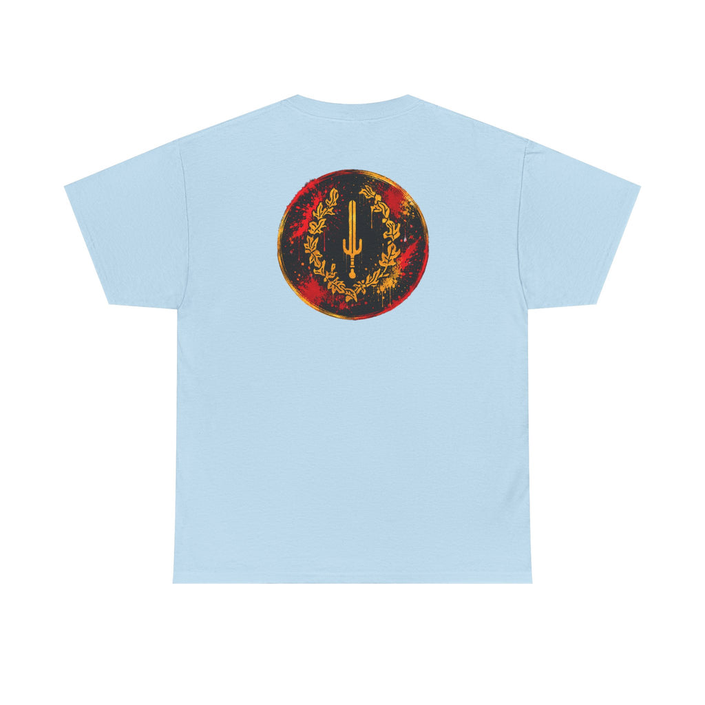 Laurel Trident Tee — Vintage Gold Emblem Graphic T-Shirt