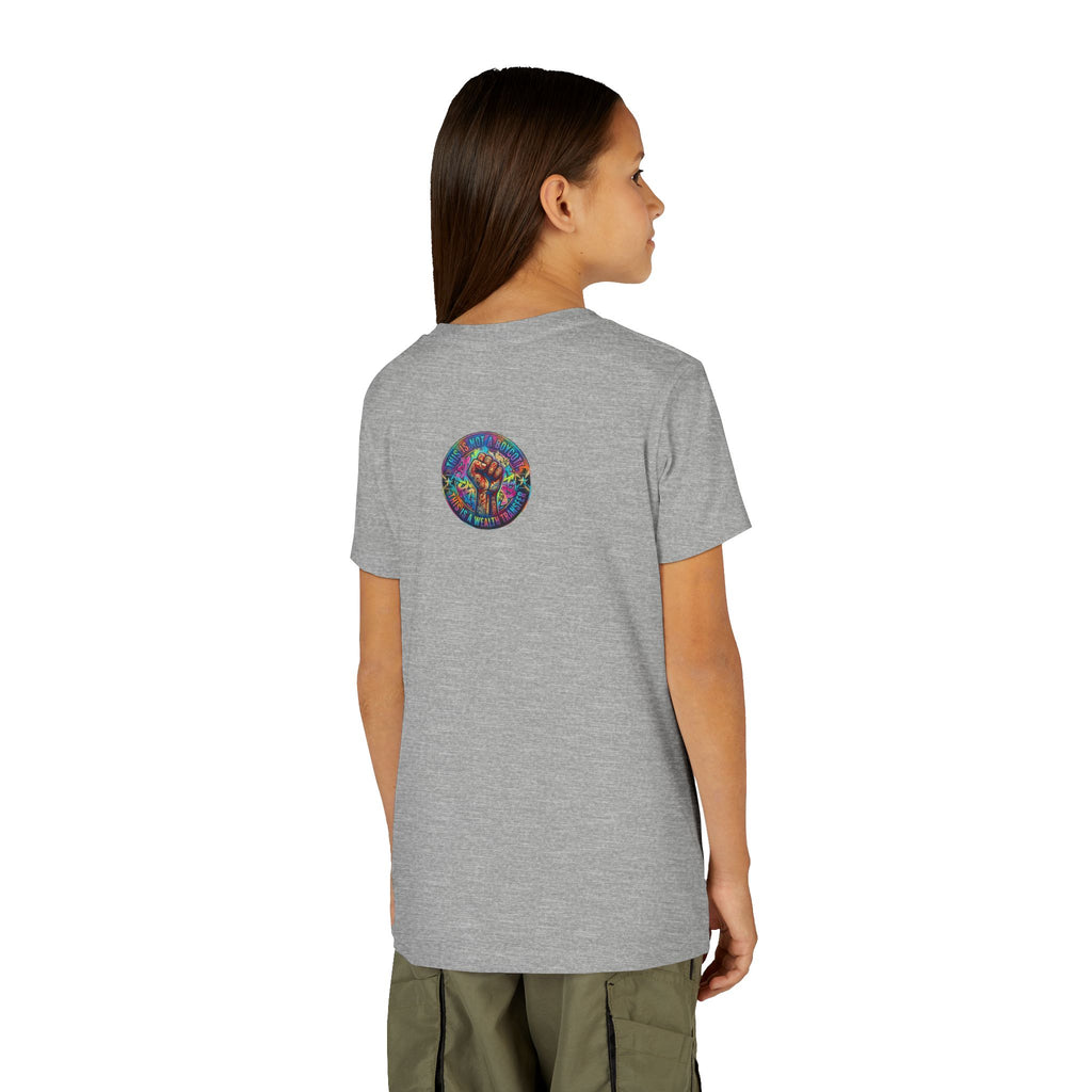 Neon Power Button Tee — Gamer Screen Escape Youth T-Shirt