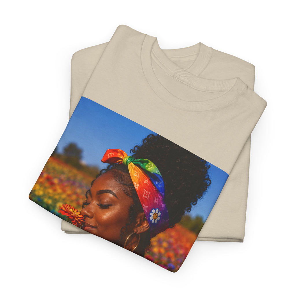 T-Shirt — Rainbow Empowerment Portrait Tee ("This Is Not A Boycott, This Is A Human Transaction")
