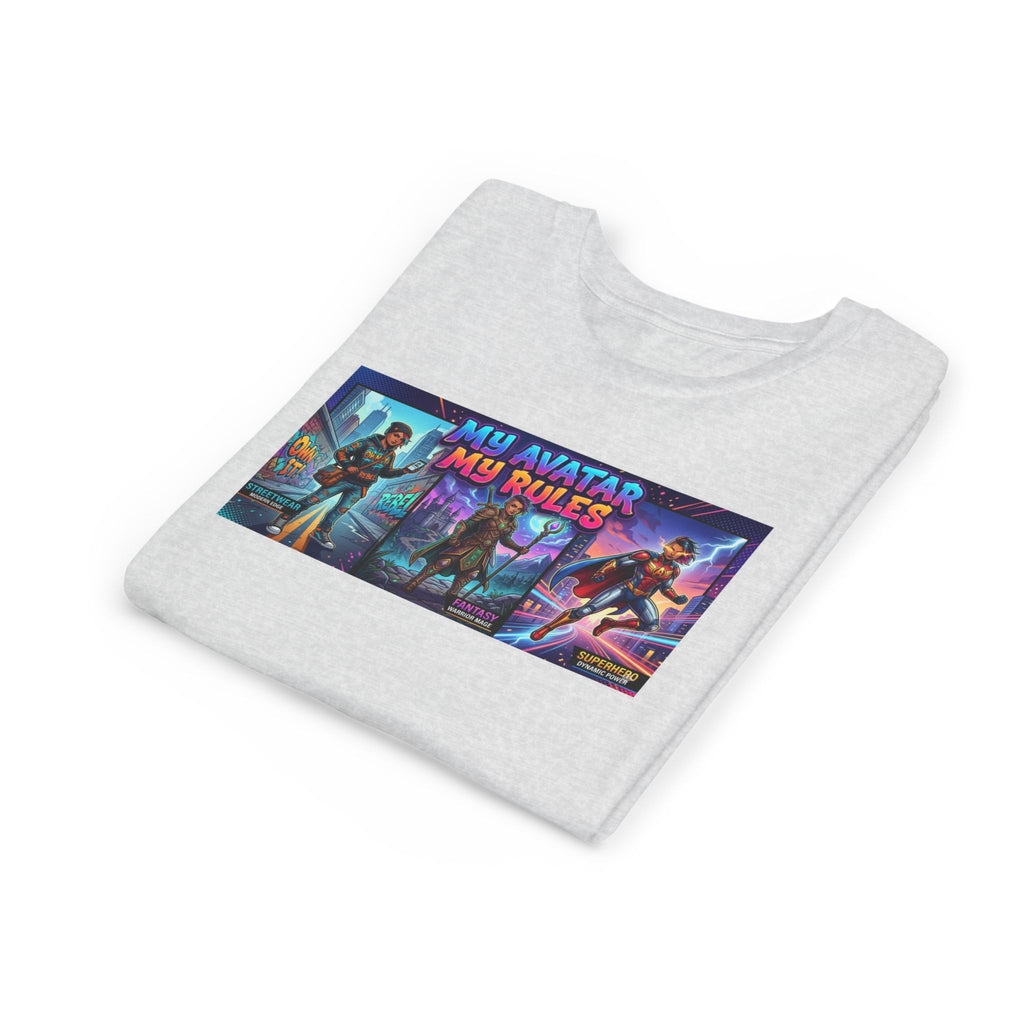 Youth Tee — “MY AVATAR MY RULES” Customizable Character Graphic