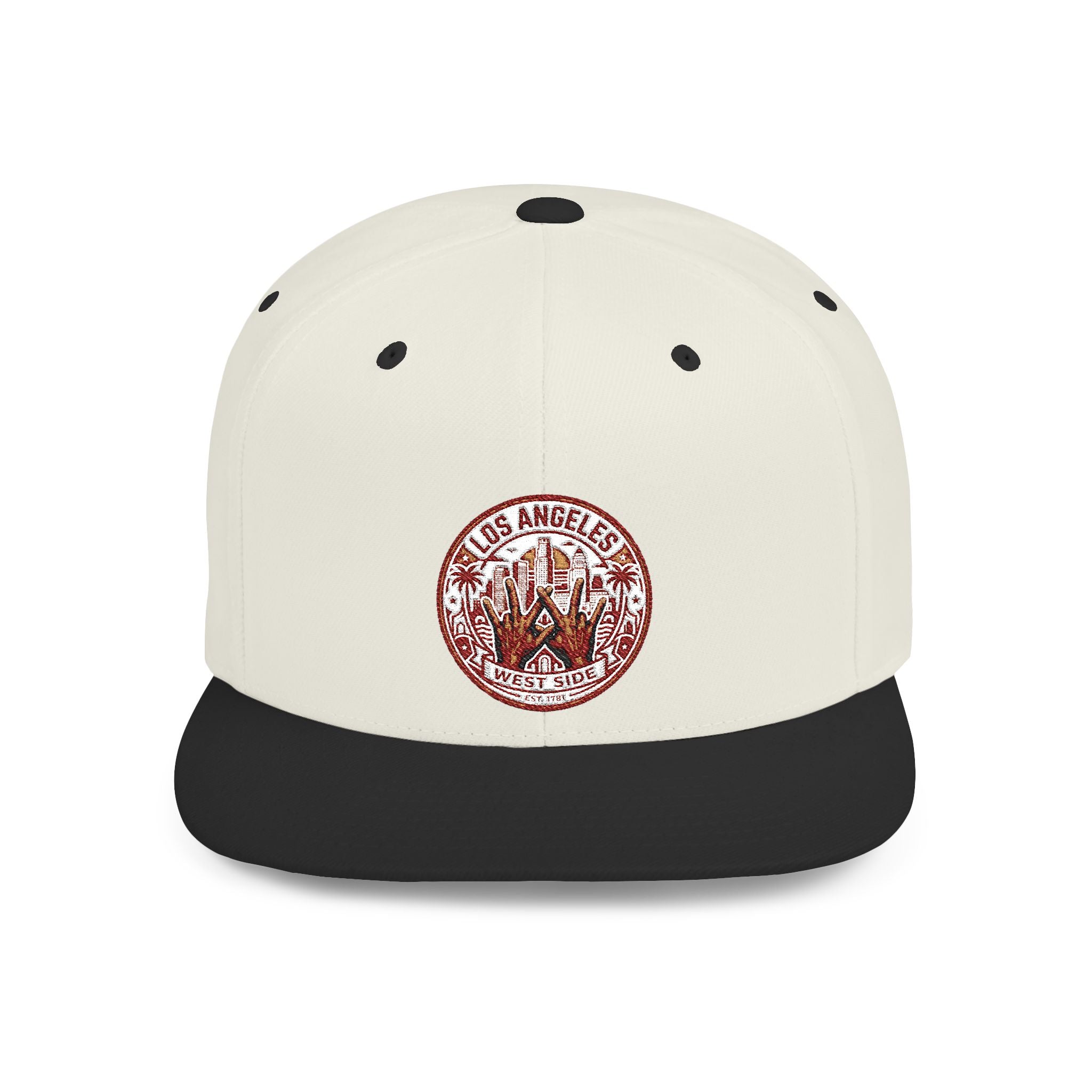 Wildflower Crown Snapback Hat — 'Little Dreamer' Floral Embroidered Flat Bill