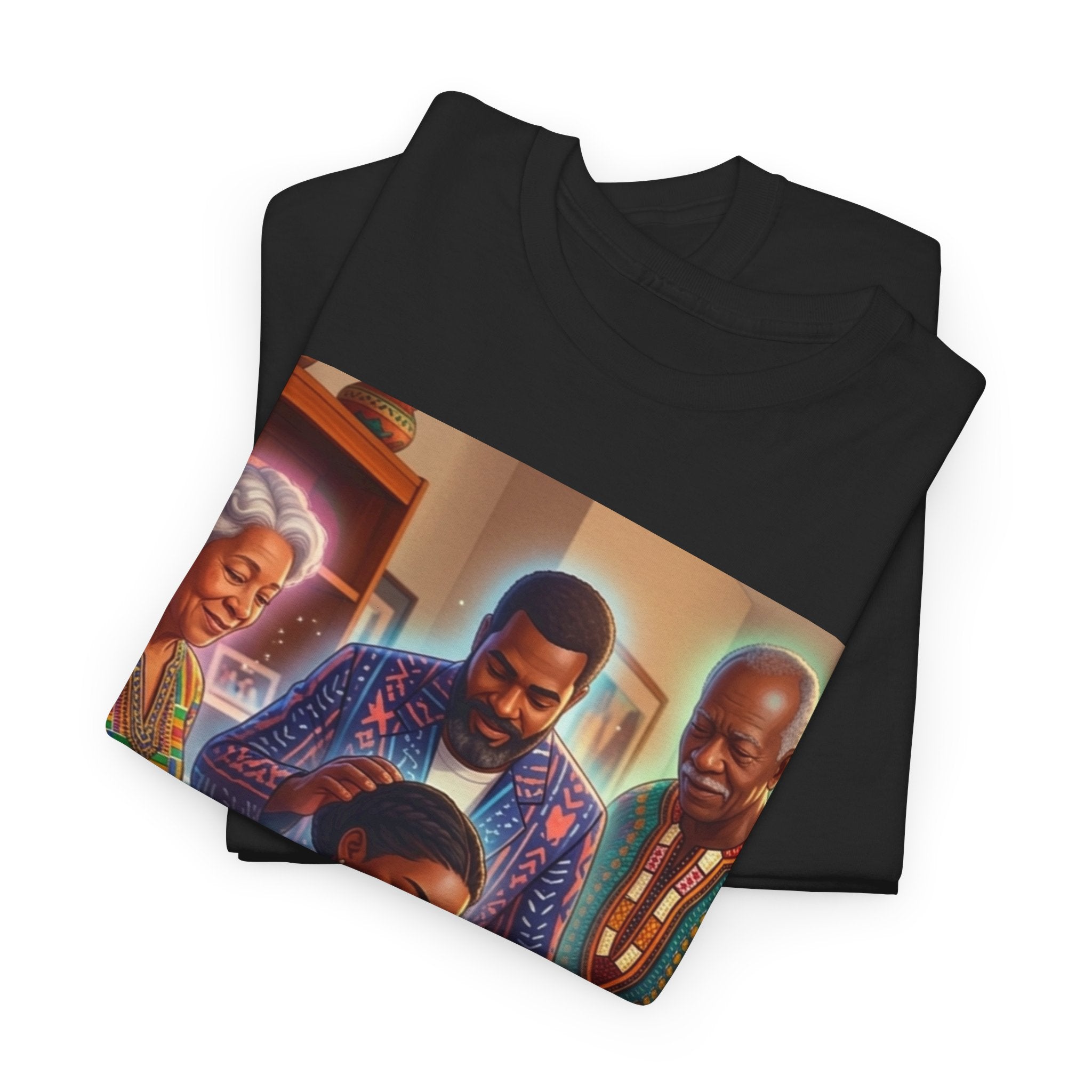 Black Family Study Night T-Shirt — Inspirational Afrofuturist Classroom Artwork