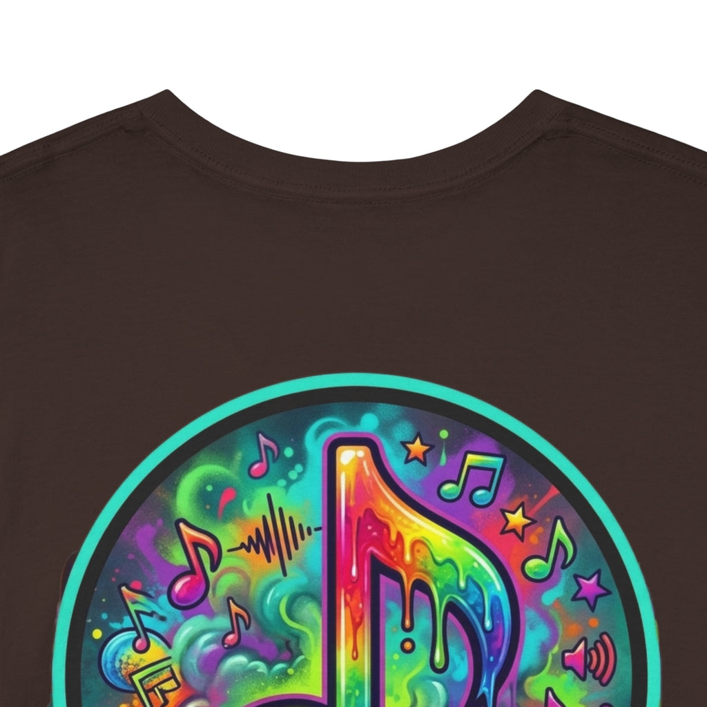Music Vibes Tee — “They Want Our Rhythm But They Don’t Want Our Blues” Psychedelic Drip Note T-Shirt