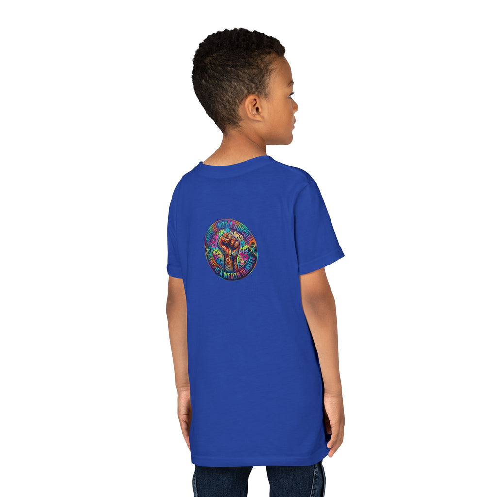 Retro Pixel Explosion Youth Tee — Smiling Avatar, Hearts, Gems & Controllers