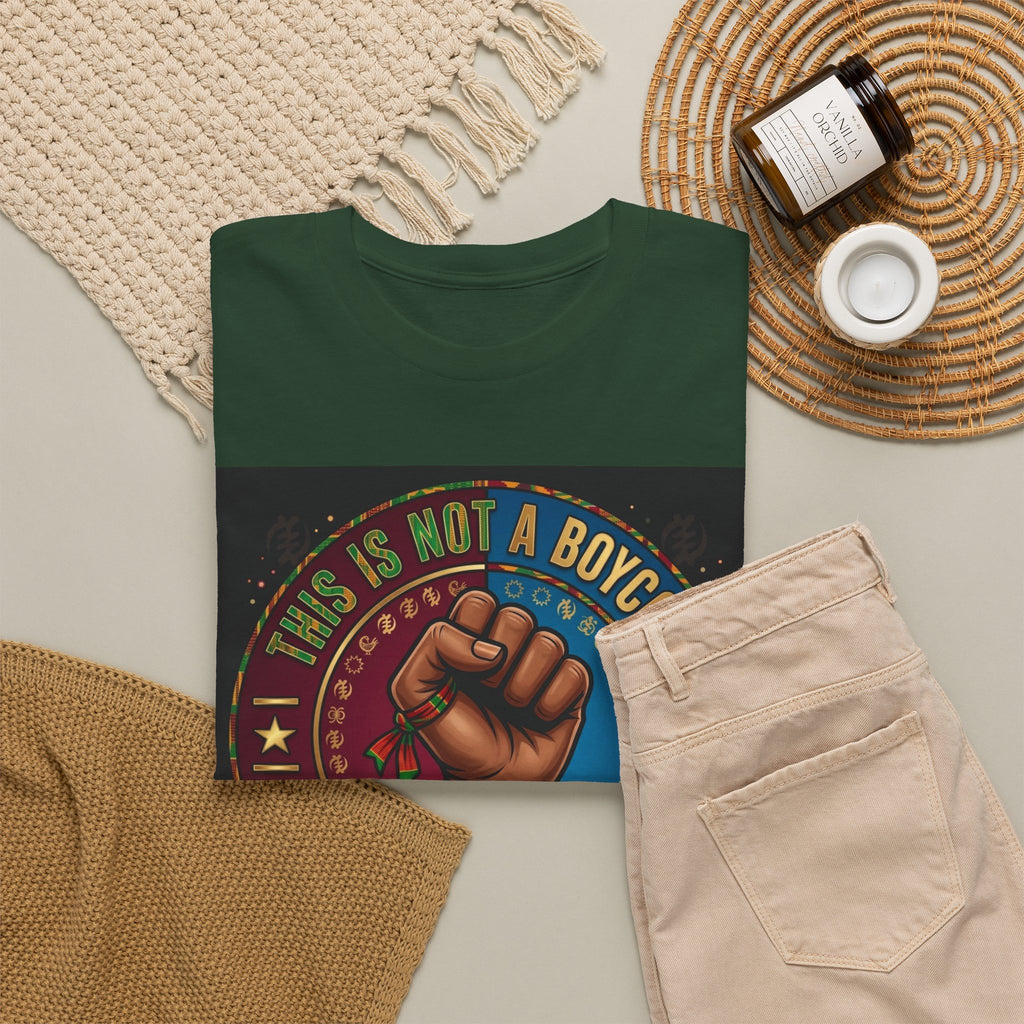 Political Activist Tee — "This Is Not a Boycott, This Is a Wealth Transfer" Fist Graphic Shirt