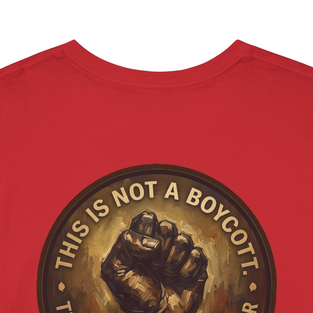 Jesus Portrait Tee with 'This Is Not A Boycott — This Is A Wealth Transfer' Back Emblem