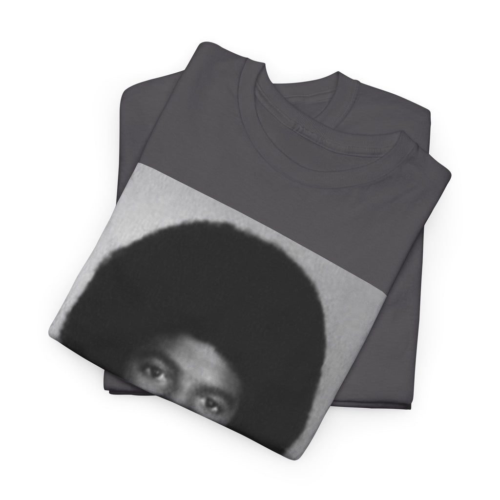 Graphic Tee — Retro Portrait Front with Black Power Fist Back
