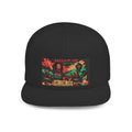 Reggae Vibes Flat Bill Snapback Hat — Colorful Rasta Music Patch
