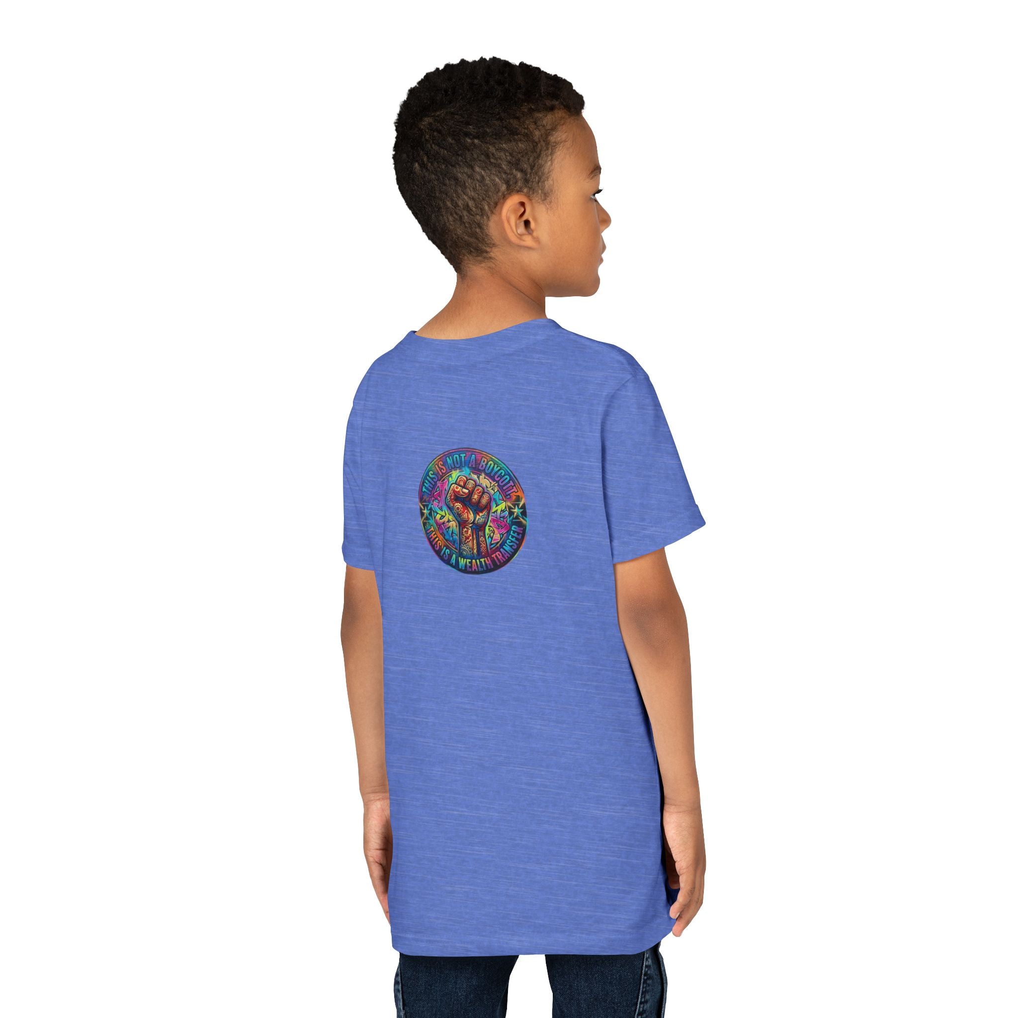 Retro Pixel Explosion Youth Tee — Smiling Avatar, Hearts, Gems & Controllers