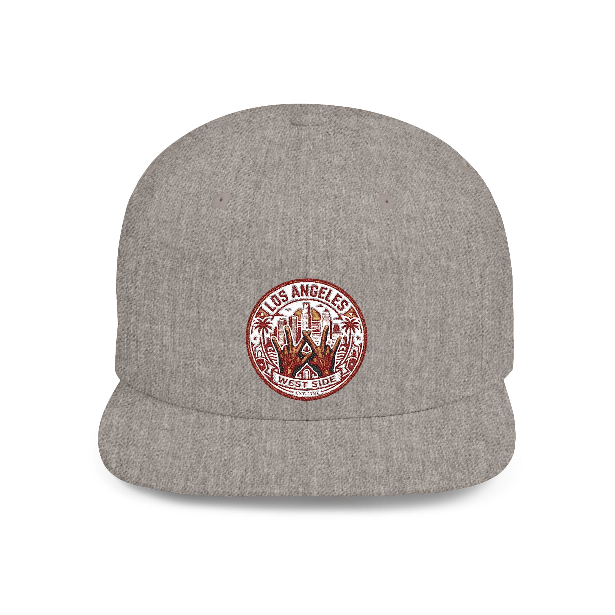 Wildflower Crown Snapback Hat — 'Little Dreamer' Floral Embroidered Flat Bill
