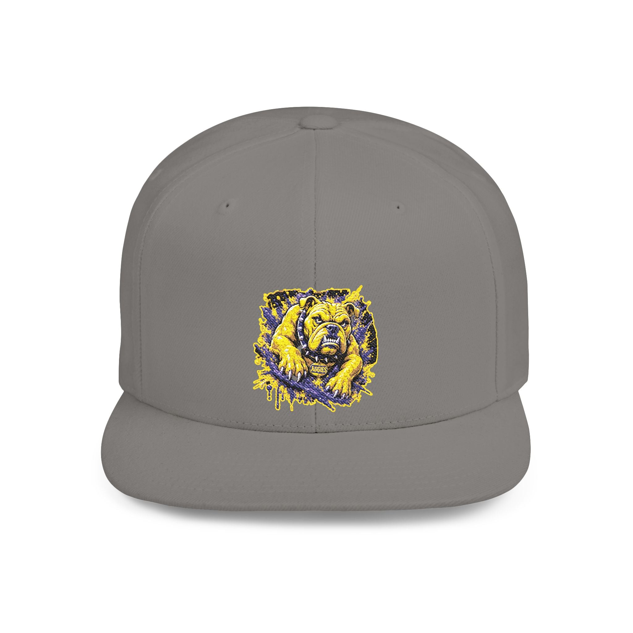 Lion Watercolor Snapback Hat — Yellow & Purple Lion Design