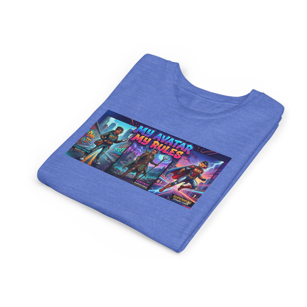Youth Tee — “MY AVATAR MY RULES” Customizable Character Graphic