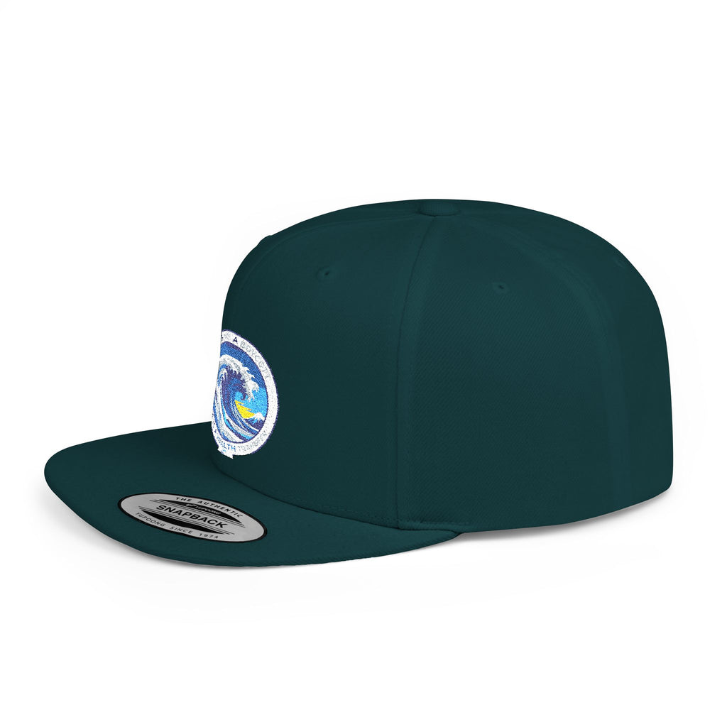 Copy of Reggae Vibes Flat Bill Snapback Hat — Colorful Rasta Music Patch