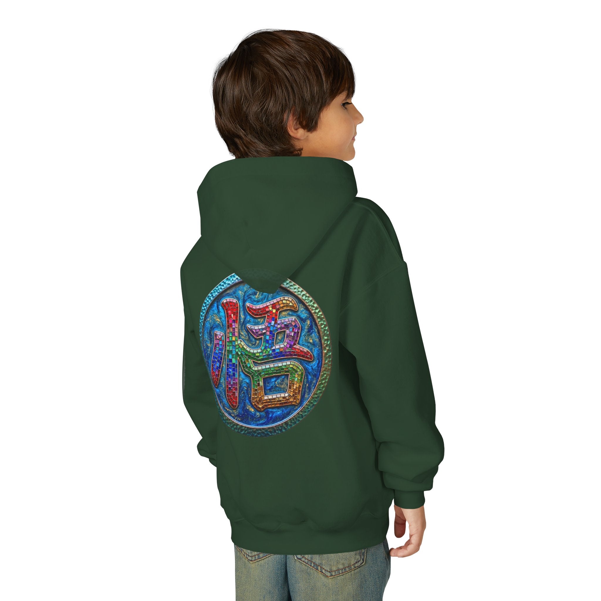Dragon Boy Hoodie — Goku Cartoon Emblem Youth Hooded Sweatshirt