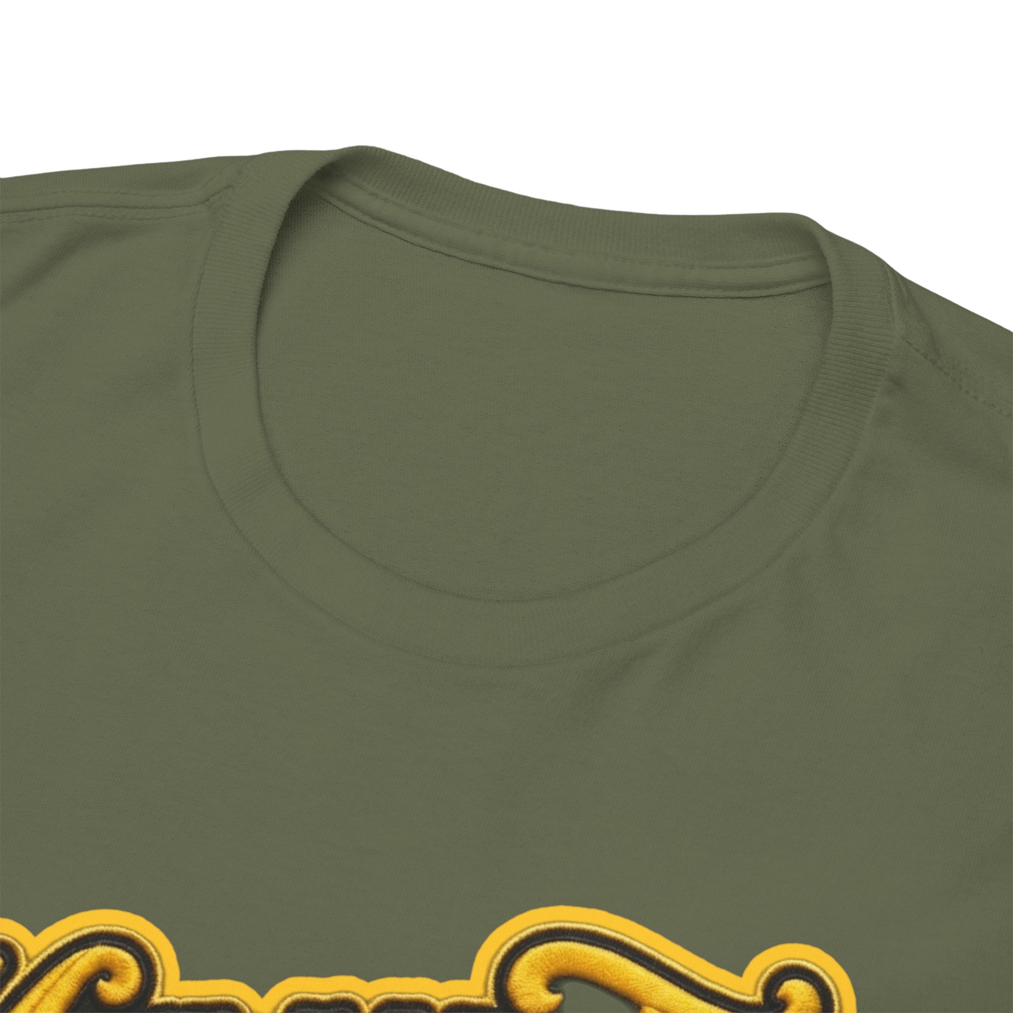 Melanated 19 Graphic Tee — Retro Script Logo & Gold Number Baseball Shirt