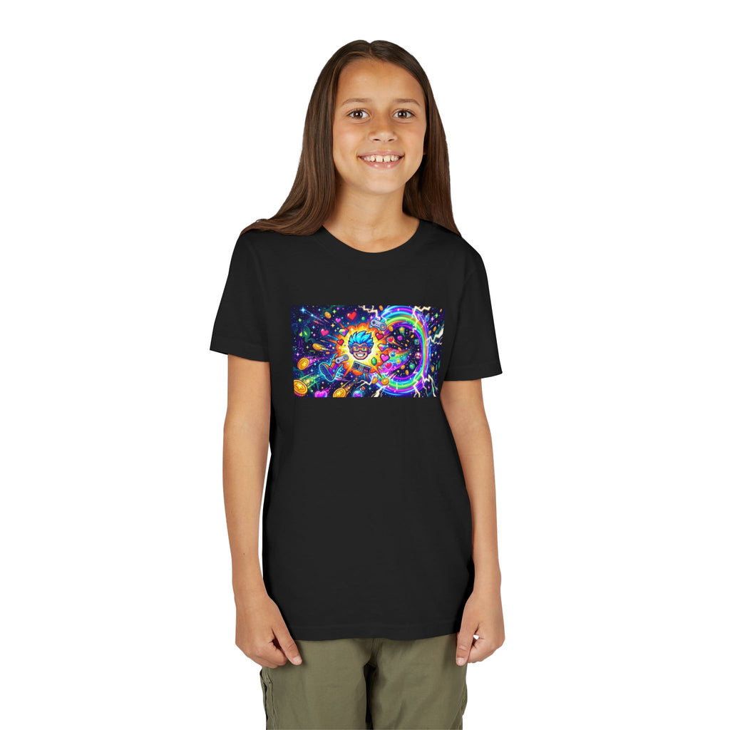 Kids Gaming Tee — Neon Rainbow Portal Gamer Shirt