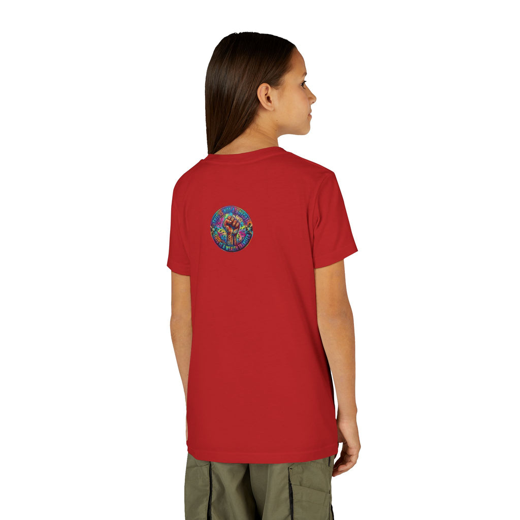 Neon Power Button Tee — Gamer Screen Escape Youth T-Shirt