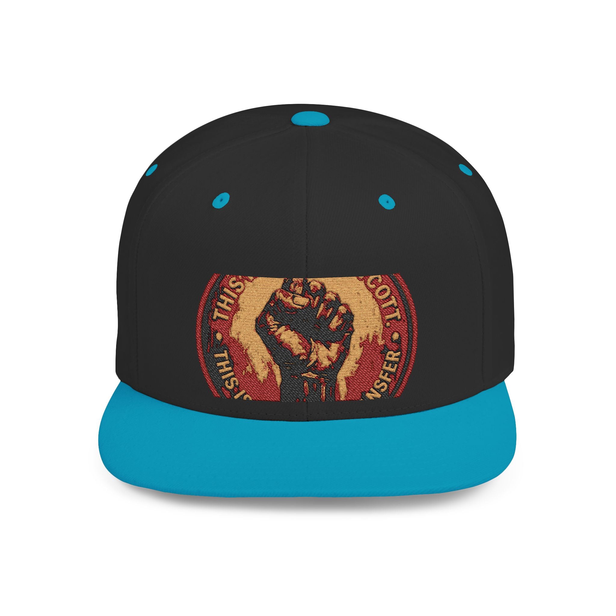 Raised Fist Snapback Hat – Vintage Protest Emblem Flat Bill Cap