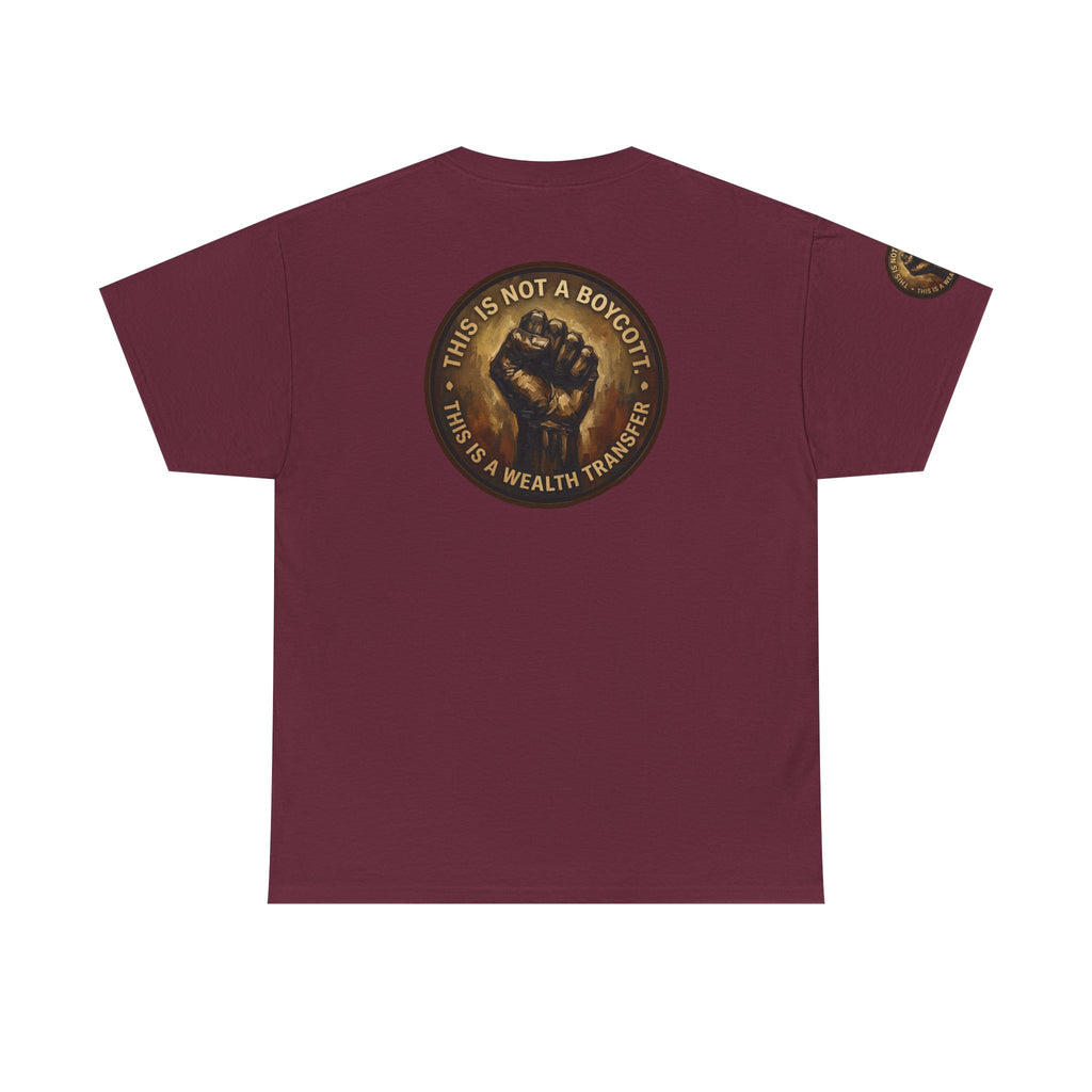 Jesus Portrait Tee with 'This Is Not A Boycott — This Is A Wealth Transfer' Back Emblem