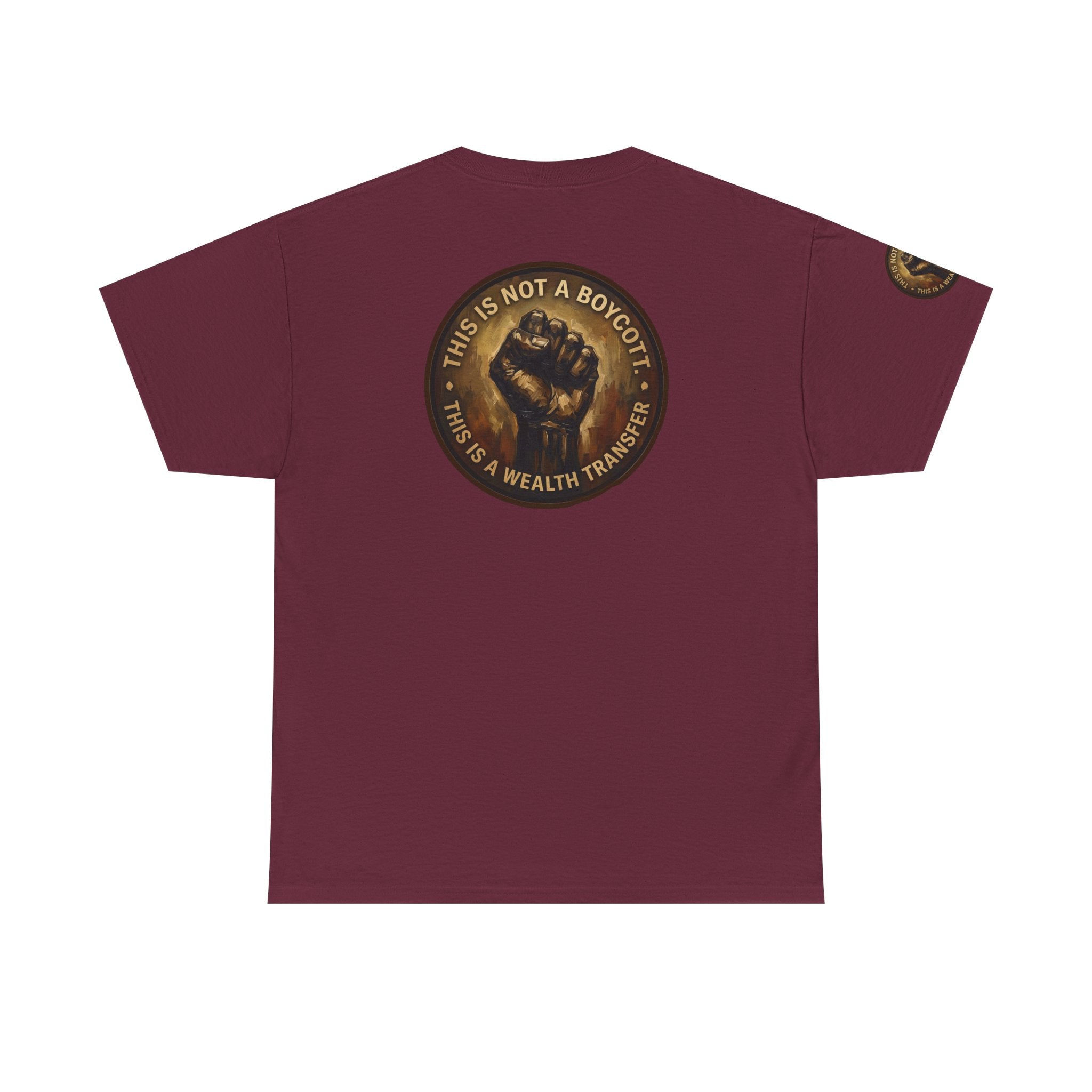 Jesus Portrait Tee with 'This Is Not A Boycott — This Is A Wealth Transfer' Back Emblem