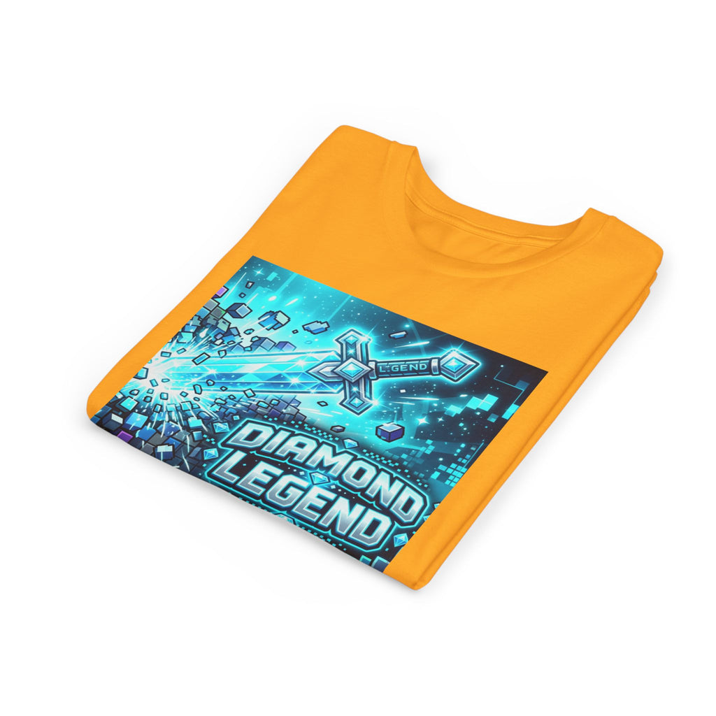 Youth Diamond Legend Tee — Pixel Minecraft-Style Gem Graphic Shirt