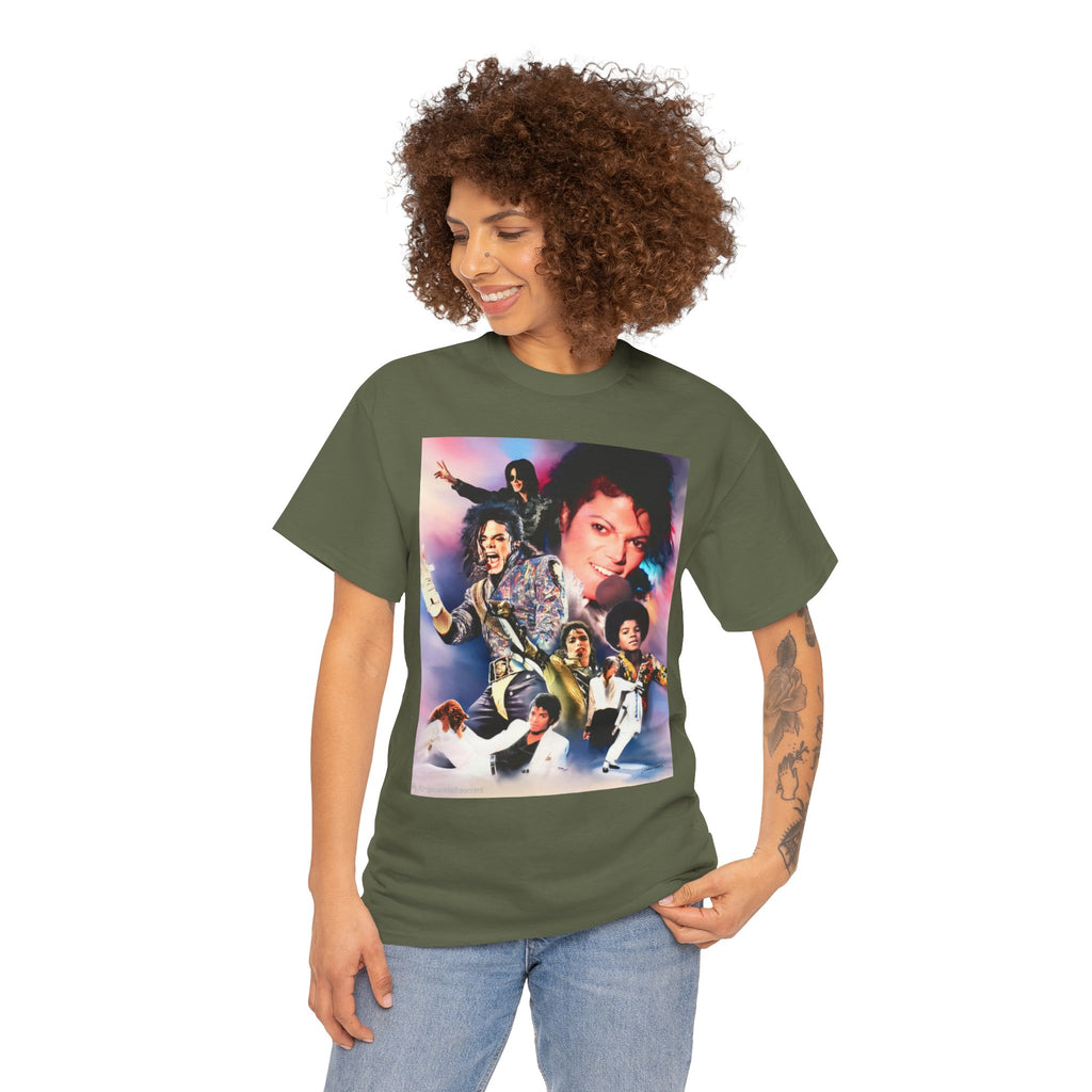 Michael Jackson Tribute Tee — Vintage Pop Collage T-Shirt