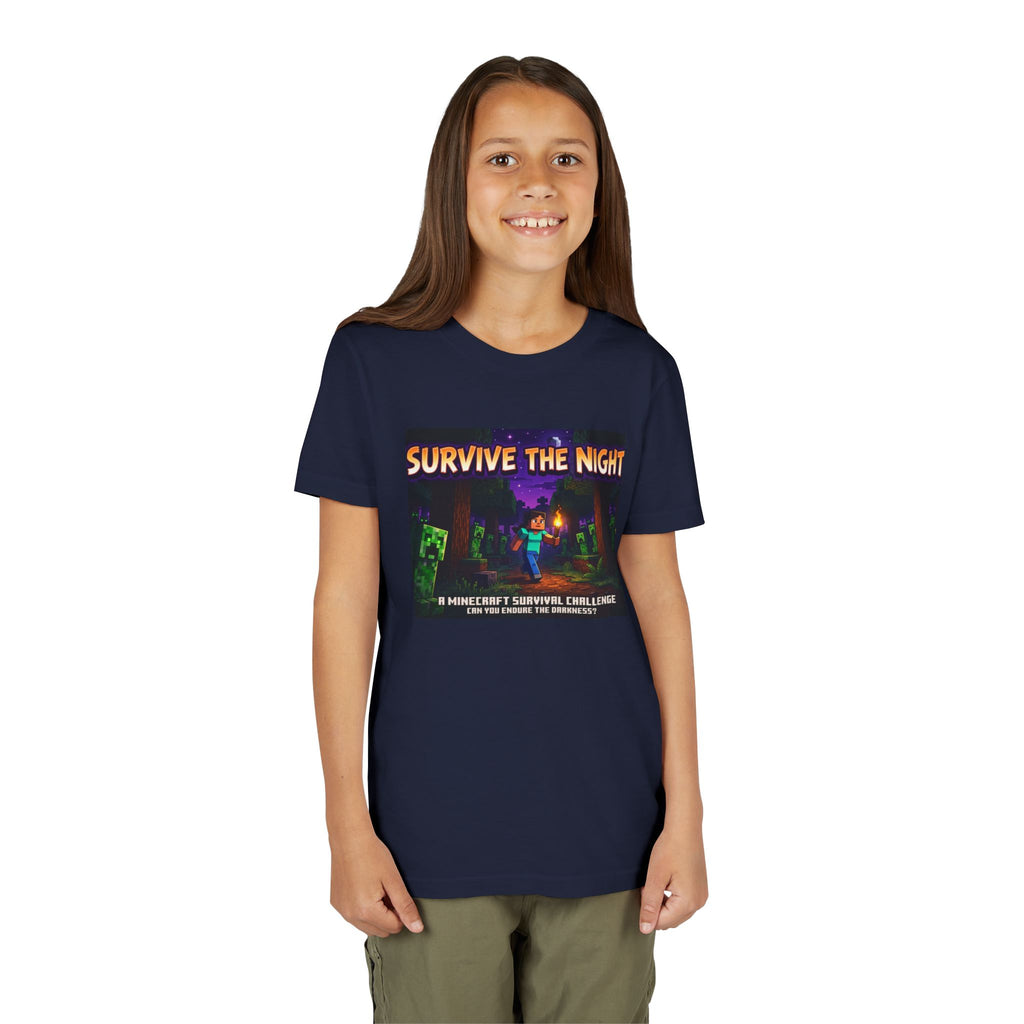 Survive the Night Youth Tee — Glowing Creeper Night Gamer Shirt