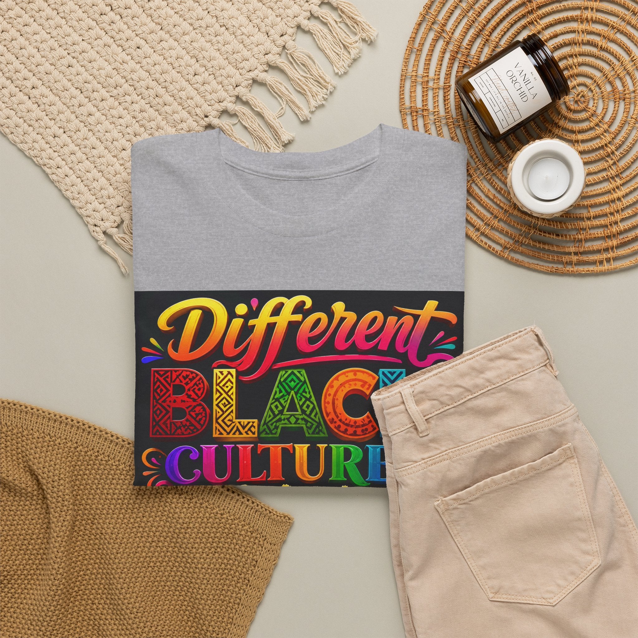 T-Shirt — Different Black Cultures, Same Black Skin Graphic Tee (Black History & Unity)