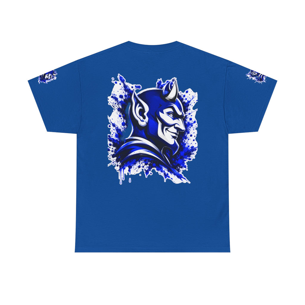 Duke Blue Devils Graphic Tee — Splatter Devil Logo T‑Shirt