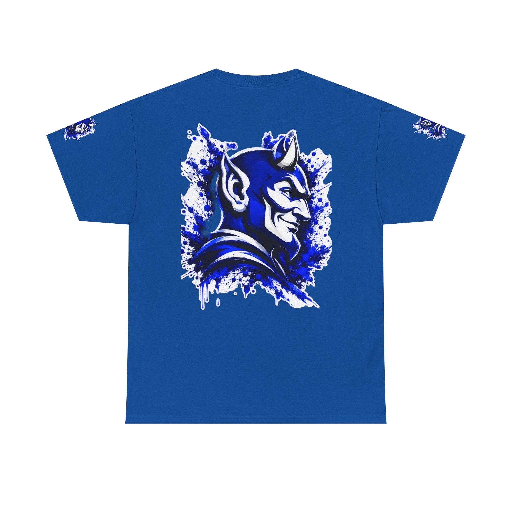 Duke Blue Devils Graphic Tee — Splatter Devil Logo T‑Shirt