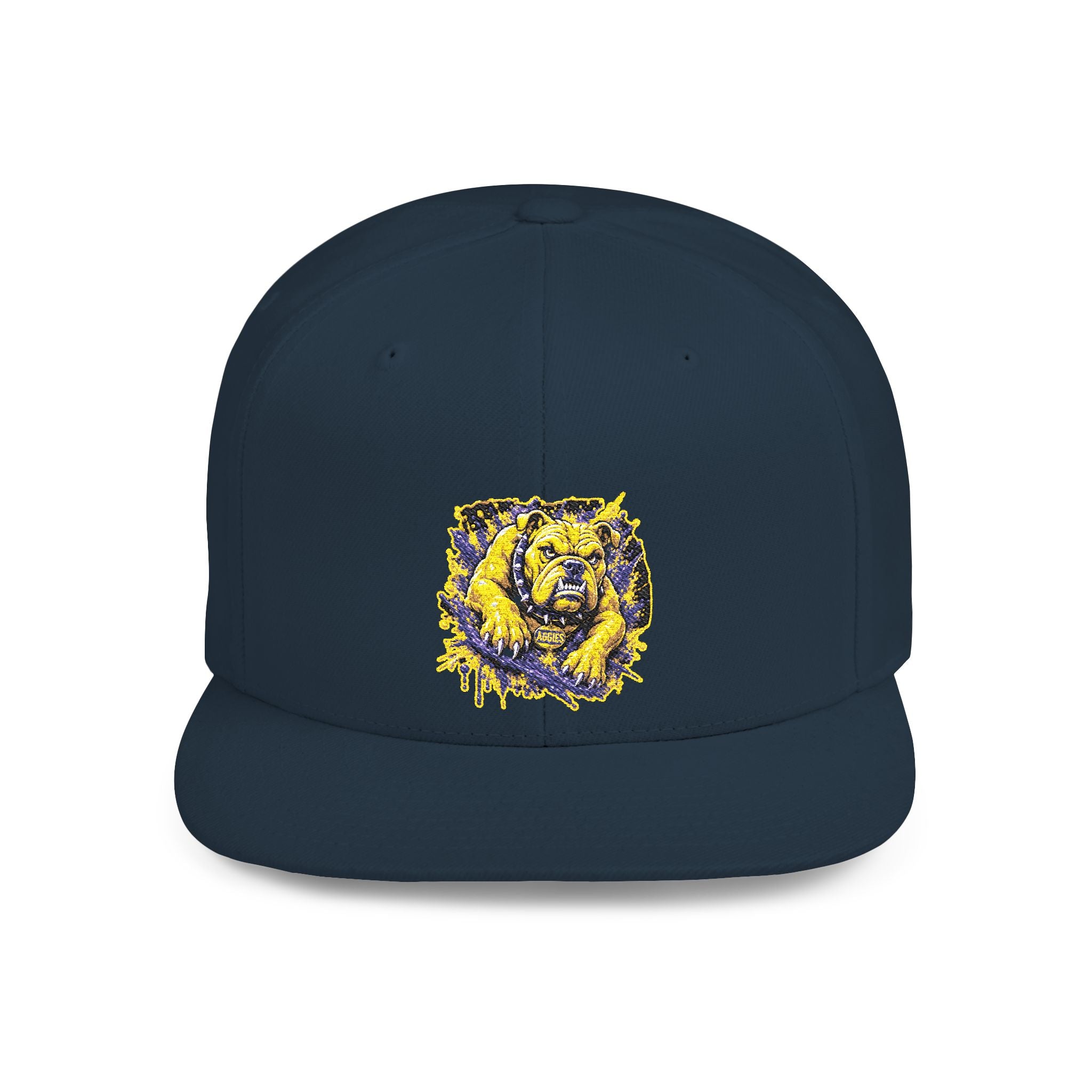 Lion Watercolor Snapback Hat — Yellow & Purple Lion Design
