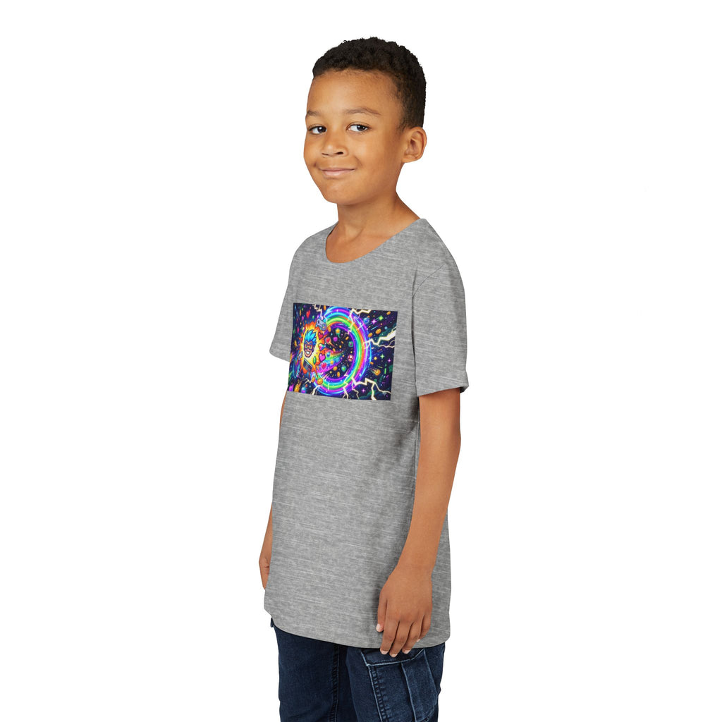Kids Gaming Tee — Neon Rainbow Portal Gamer Shirt