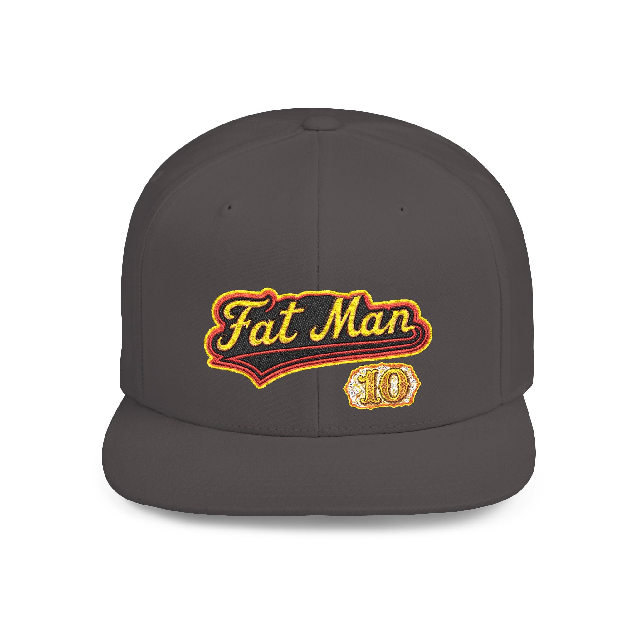 Snapback Hat — Embroidered “Fat Man” Vintage Script Cap