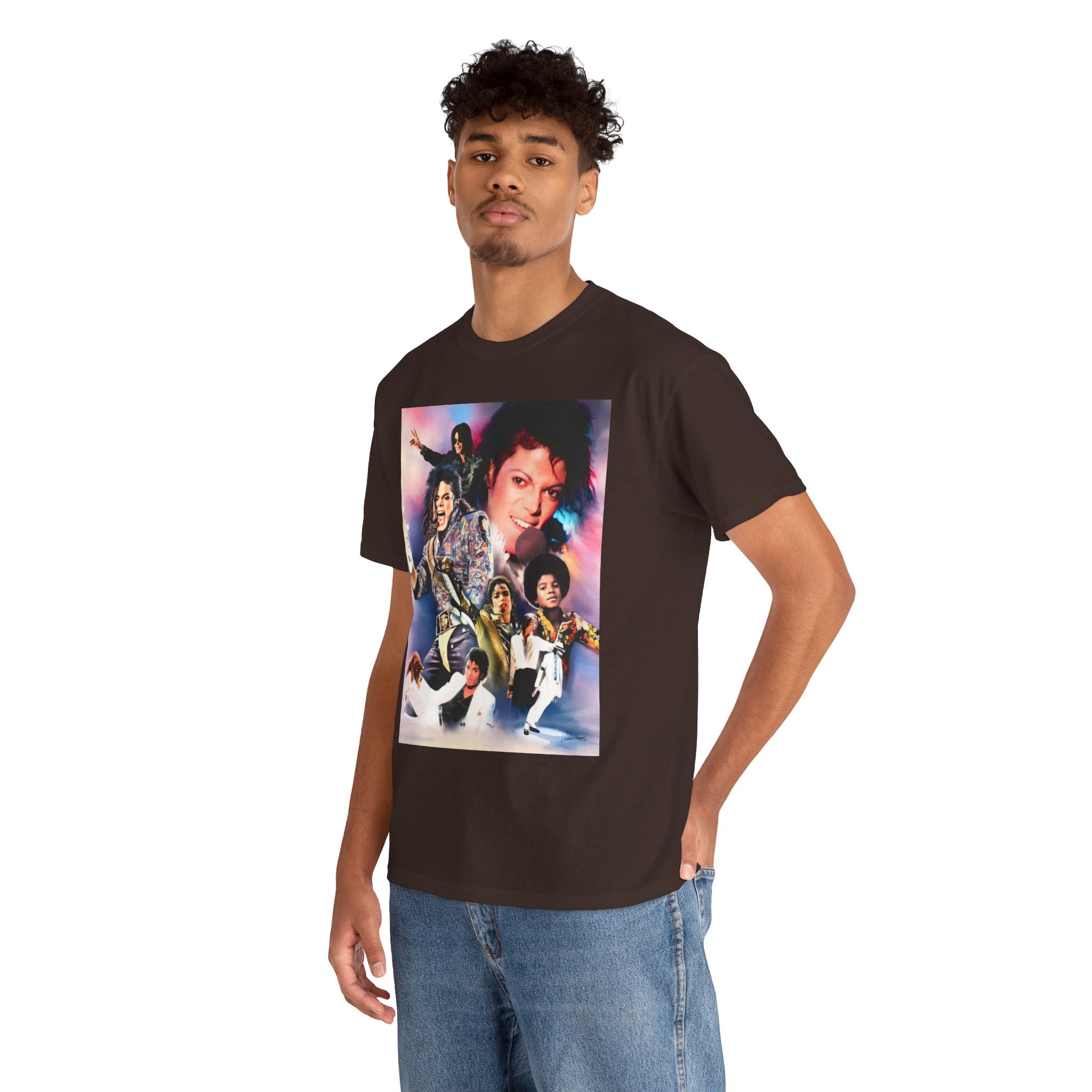 Michael Jackson Tribute Tee — Vintage Pop Collage T-Shirt