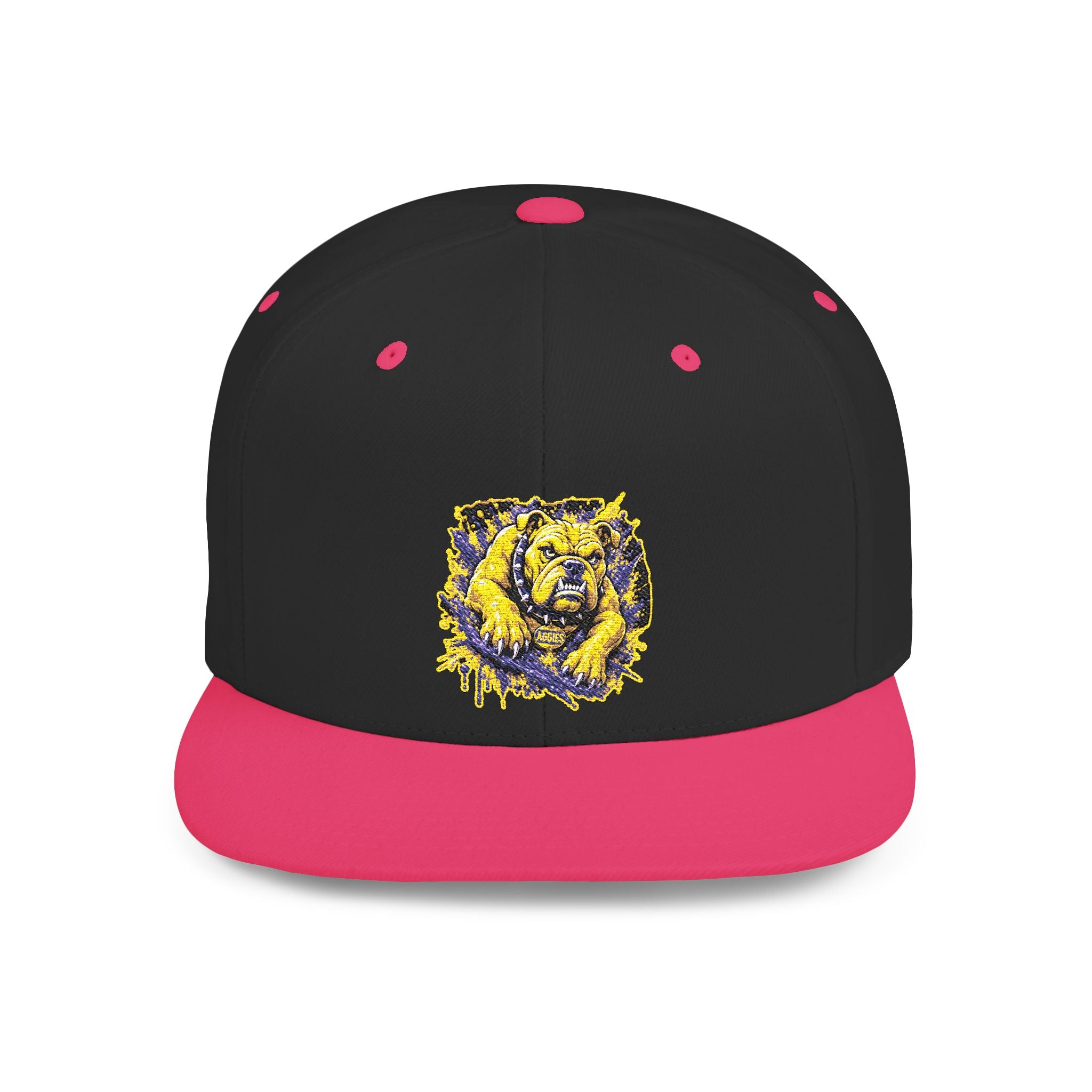 Lion Watercolor Snapback Hat — Yellow & Purple Lion Design