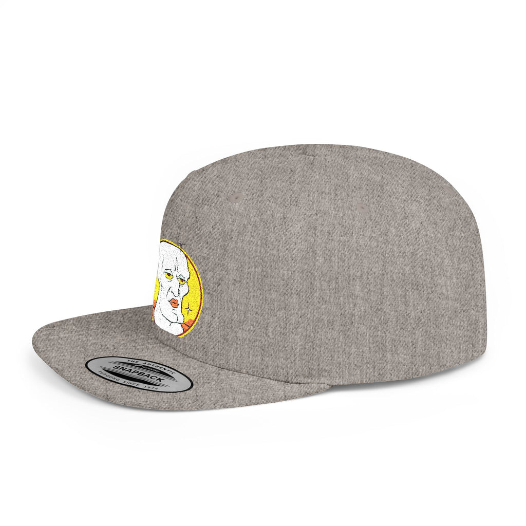 Snapback Hat — Cute Cat Holding Flower Patch, Cute Kawaii Cat Embroidered Cap