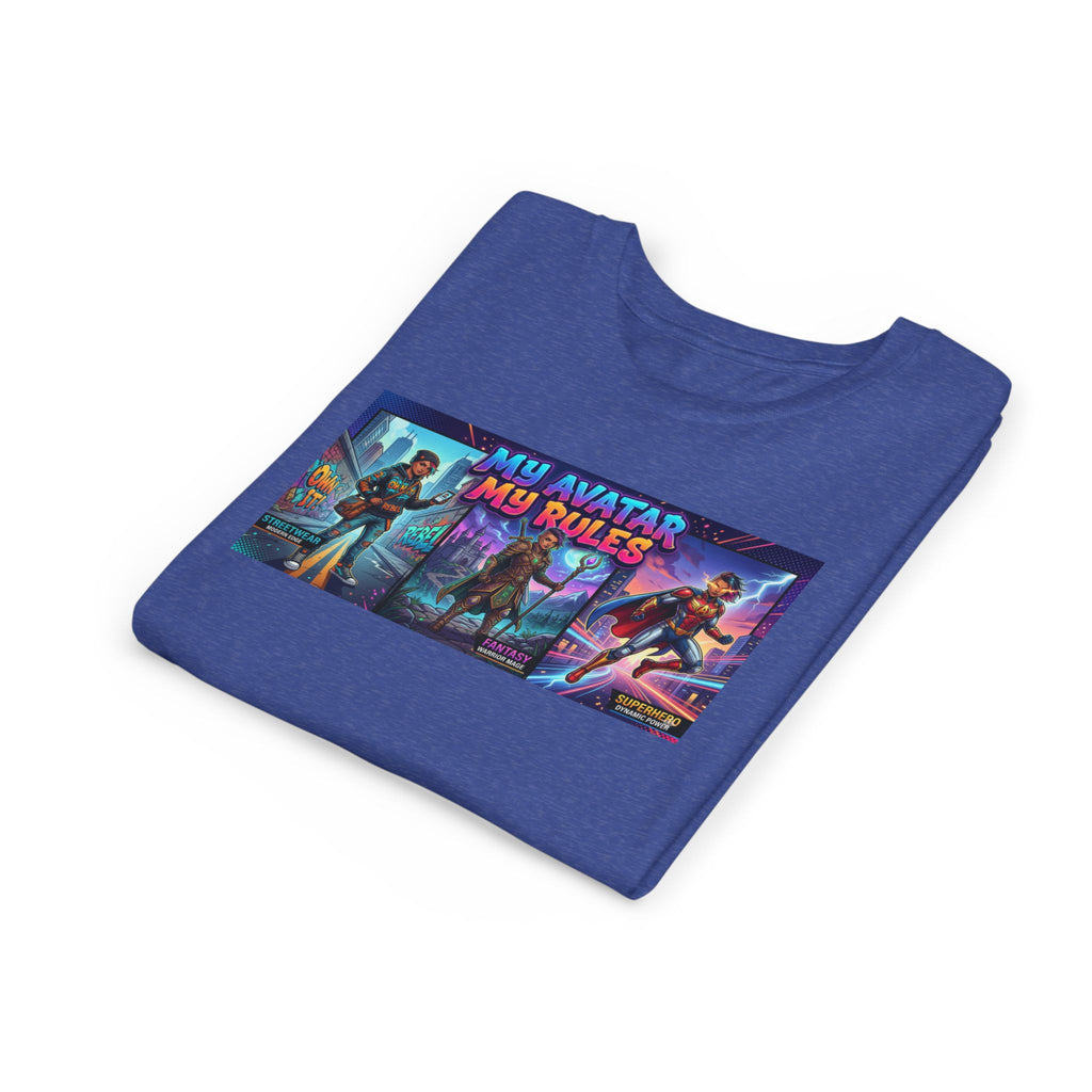 Youth Tee — “MY AVATAR MY RULES” Customizable Character Graphic